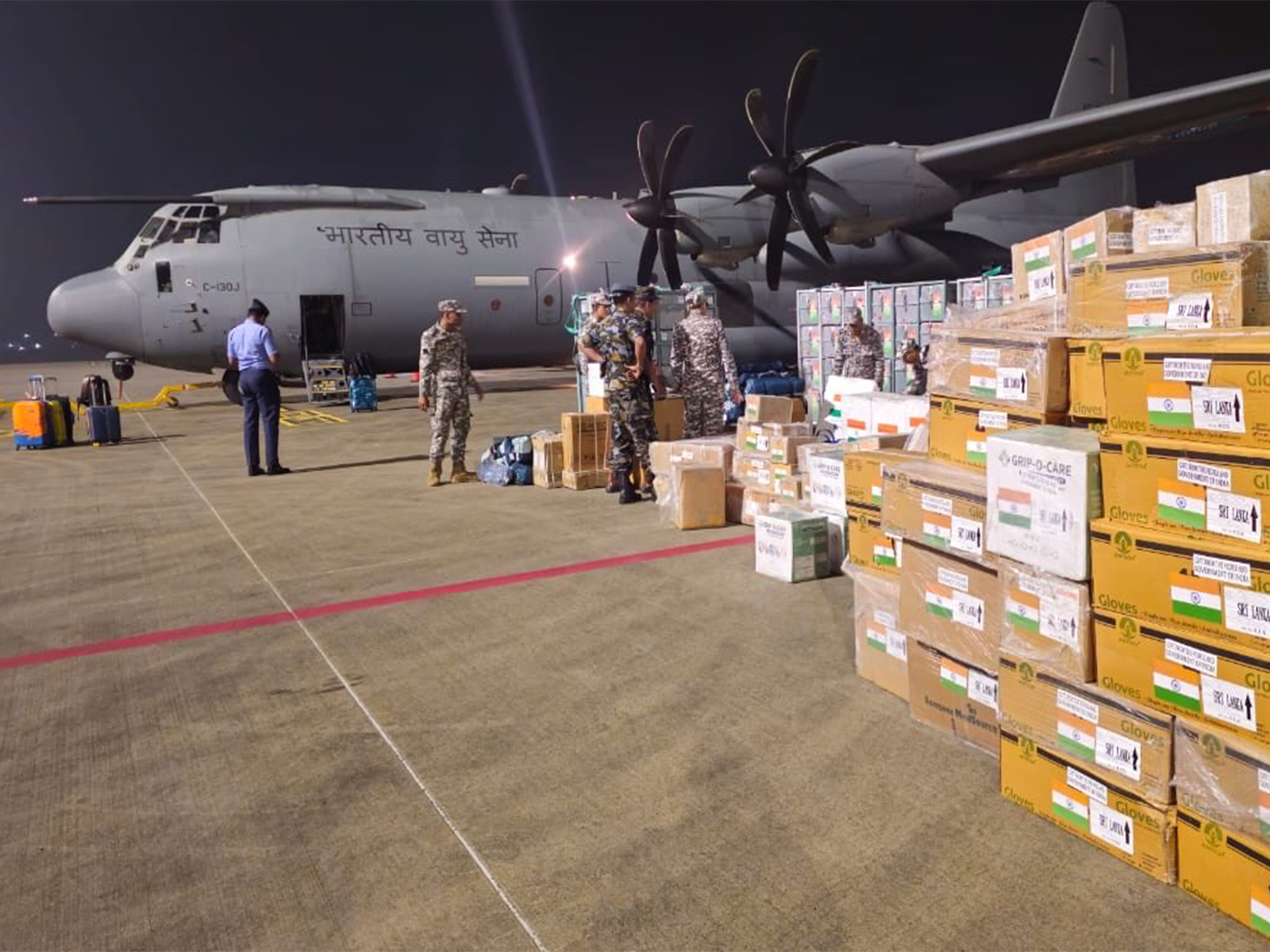 Indian Air Force aircraft carrying disaster response supplies (Photo: X@DrSJaishankar)