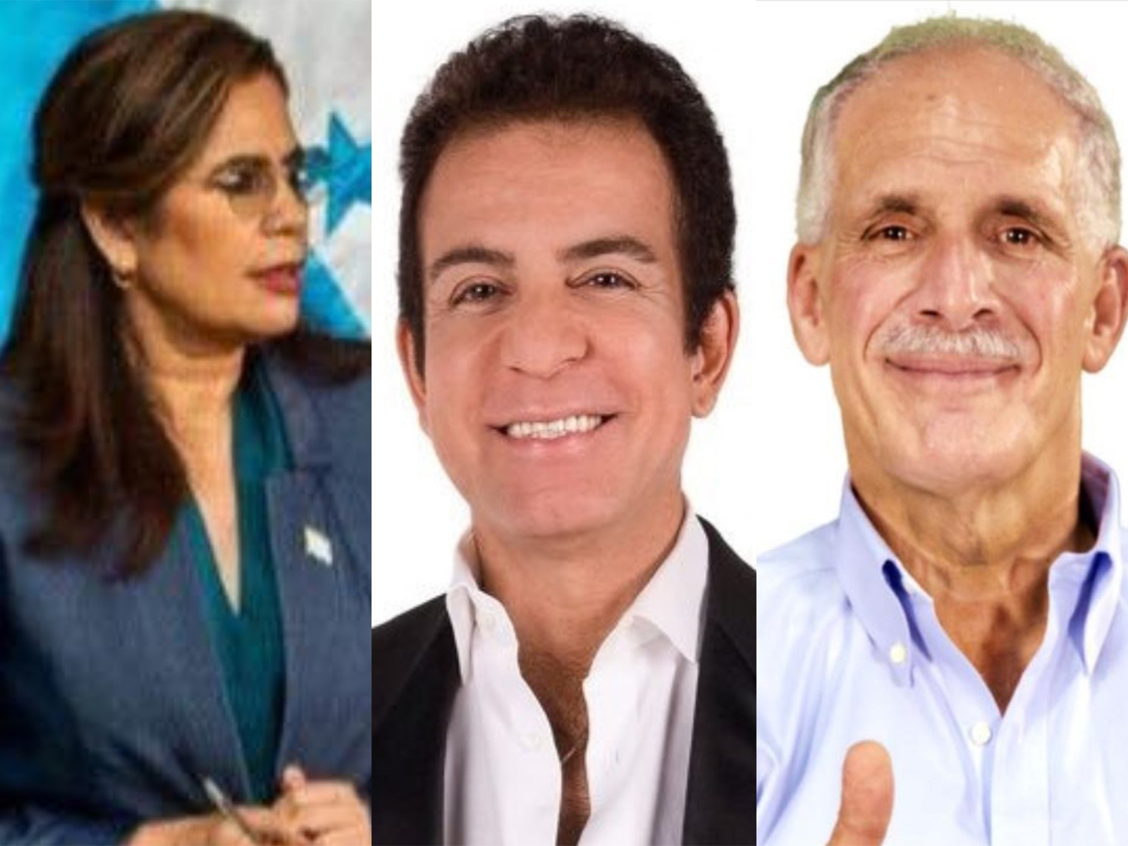 Rixi Moncada (left), Salvador Nasralla (centre), Nasry asfura (right) (Photo/Facebook/riximga/papialaorden/X/@SalvaPresidente) Rixi Moncada (left), Salvador Nasralla (centre), Nasry asfura (right) (Photo/Facebook/riximga/papialaorden/X/@SalvaPresidente)