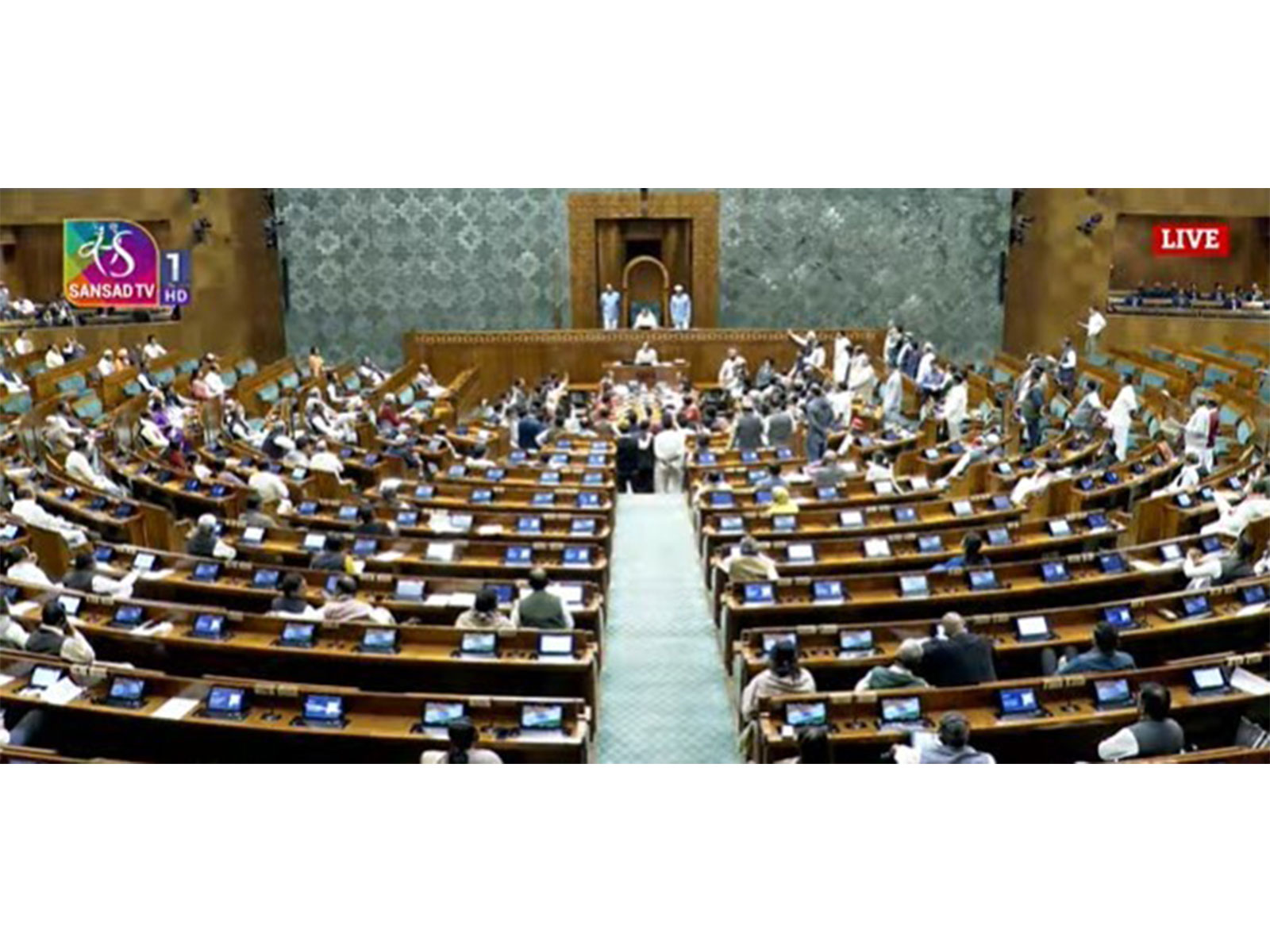 Visuals of the Lok Sabha (Photo/Sansad TV) Visuals of the Lok Sabha (Photo/Sansad TV)