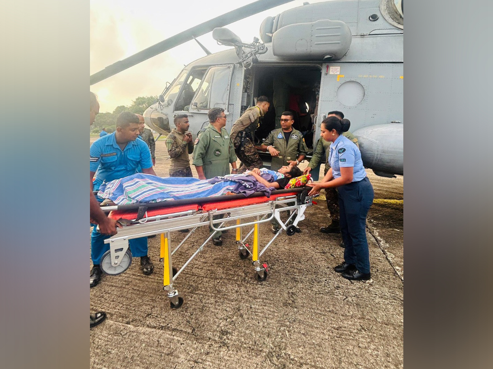 IAF continued its rescue and relief operations in Sri Lanka on Monday (Photo/@IndiainSL)