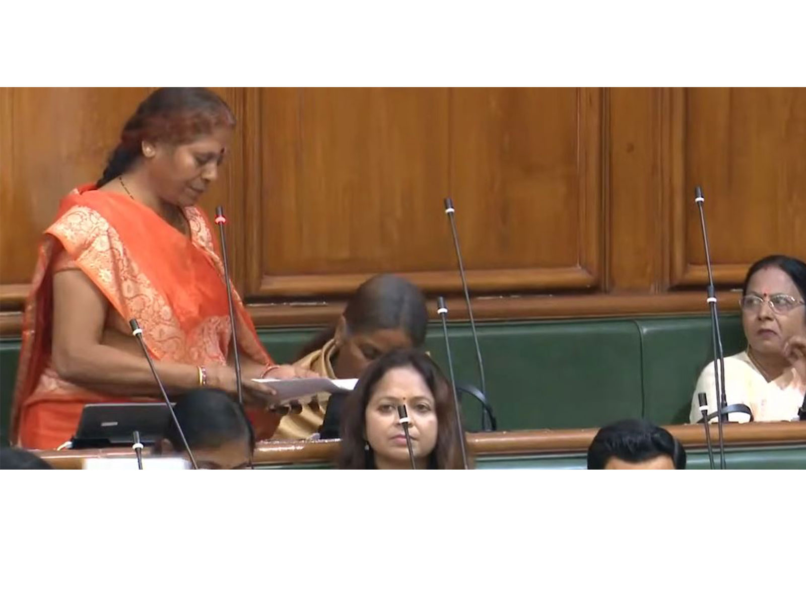 JD(U) MLA Vibha Devi (Photo/Bihar Vidhan Sabha TV) JD(U) MLA Vibha Devi (Photo/Bihar Vidhan Sabha TV)