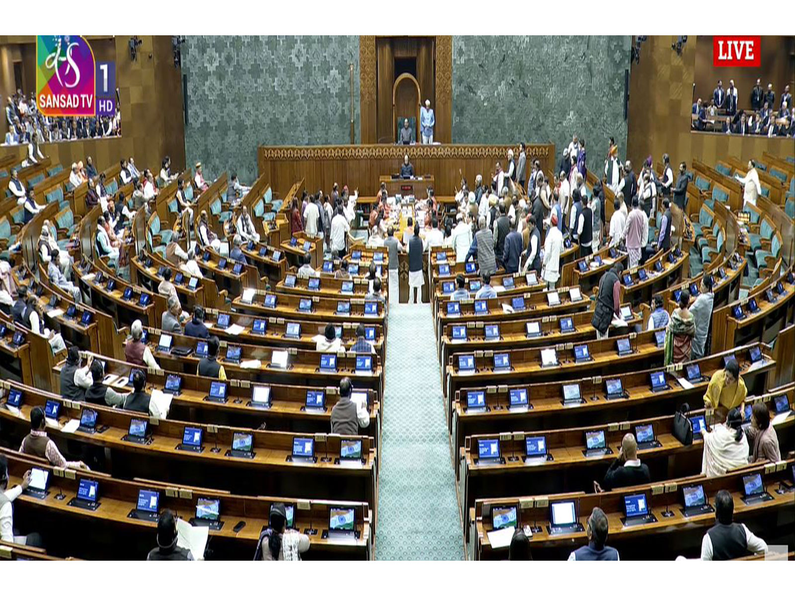Visuals from Lok Sabha (Photo/Sansad TV) Visuals from Lok Sabha (Photo/Sansad TV)