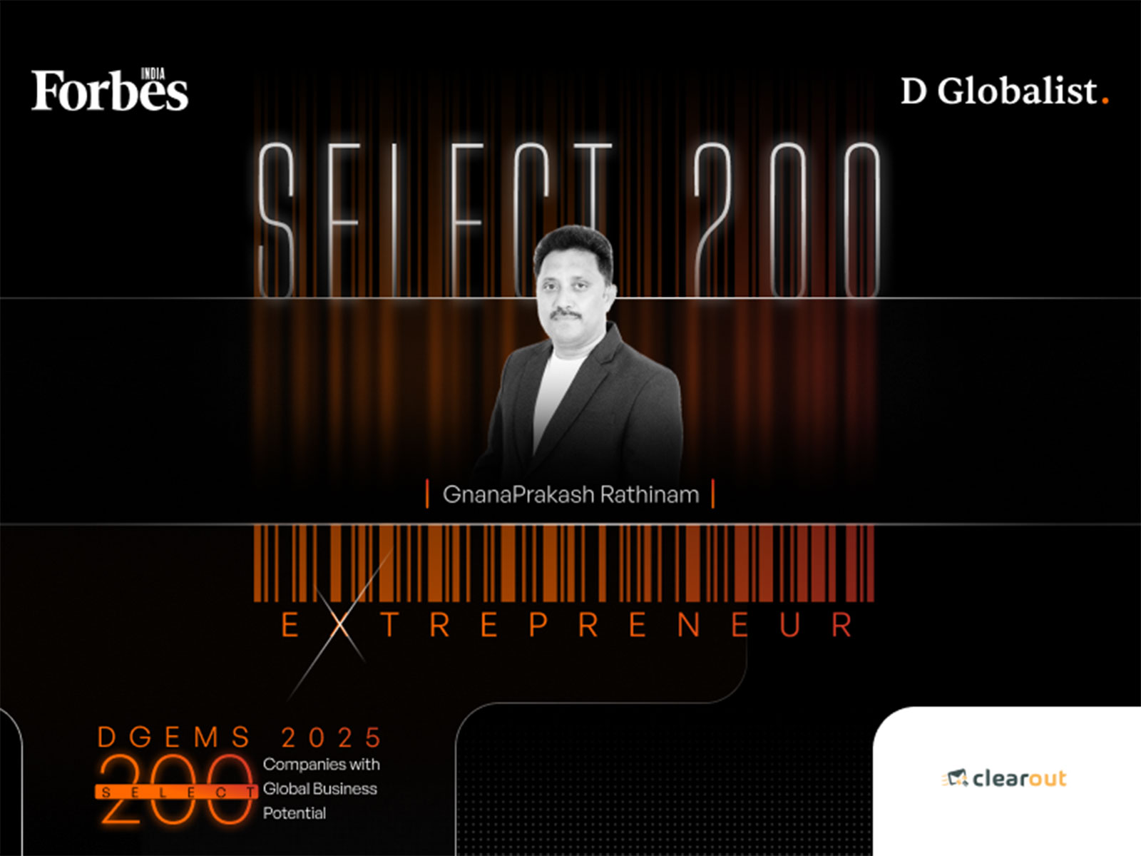 Clearout Recognized in Forbes India DGEMS Select 200 – 2025 Cohort