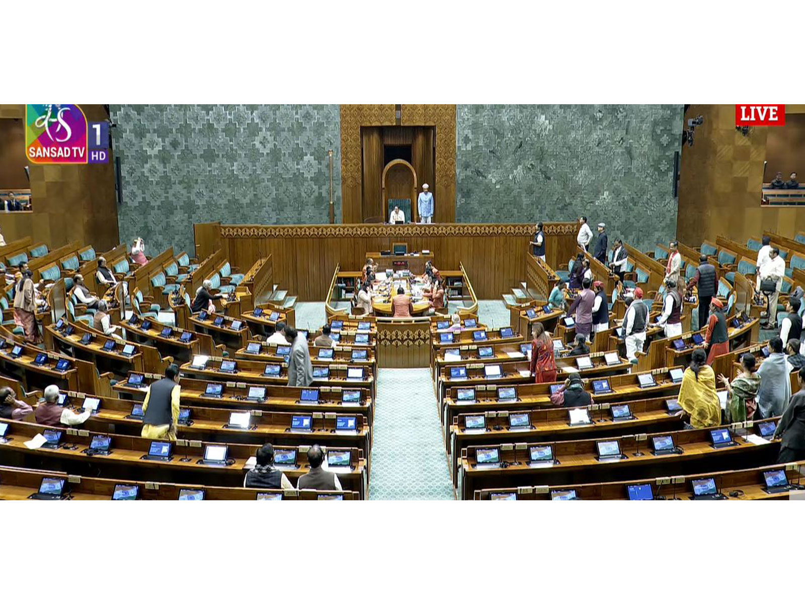 Visuals of Lok Sabha (Photo/Sansad TV)