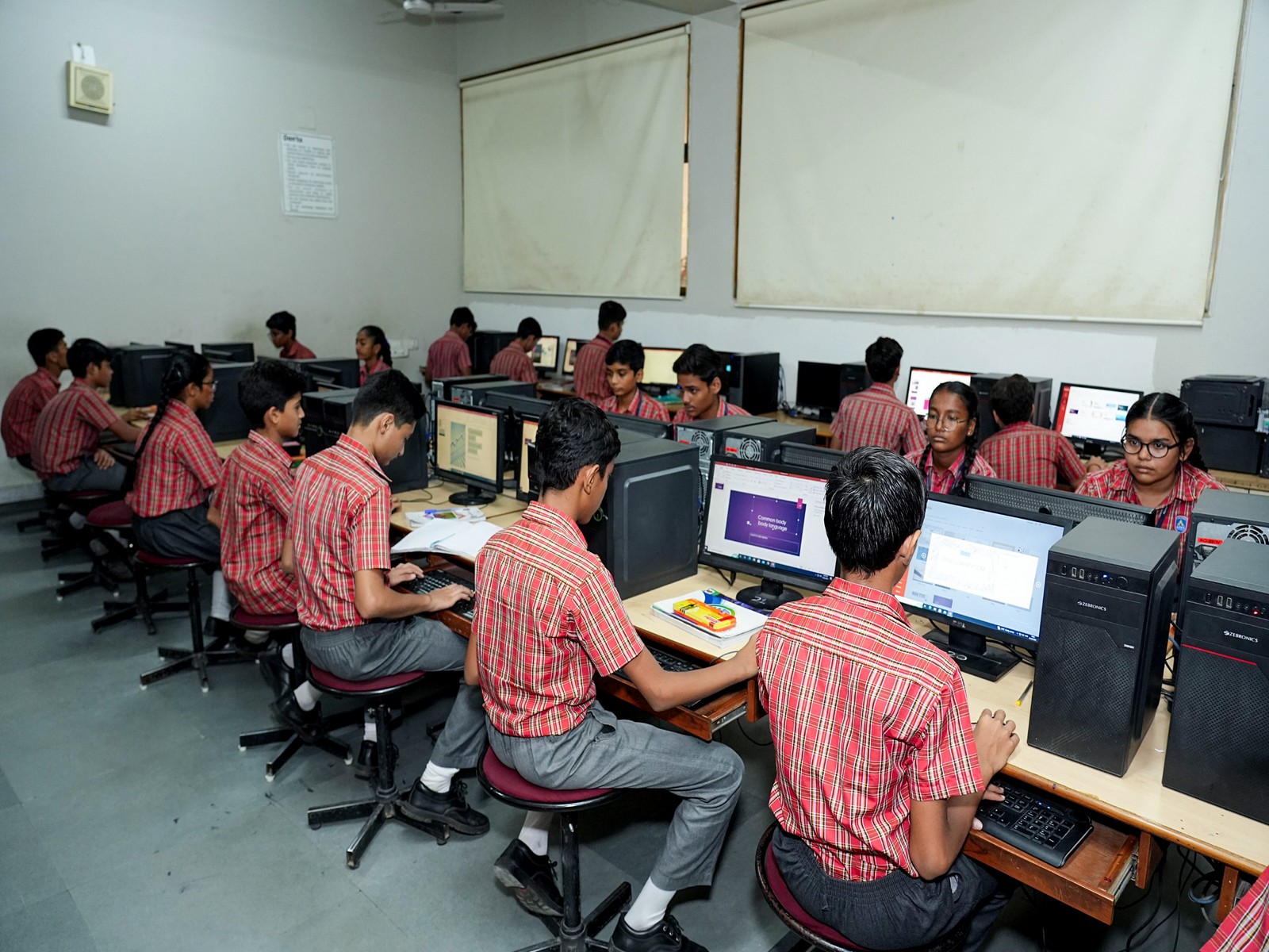 School students using internet on the computer (File Photo/ANI)