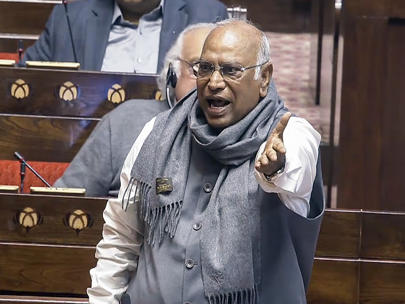Congress MP and leader of Opposition  in Rajya Sabha Mallikarjun Kharge (Photo/ANI)