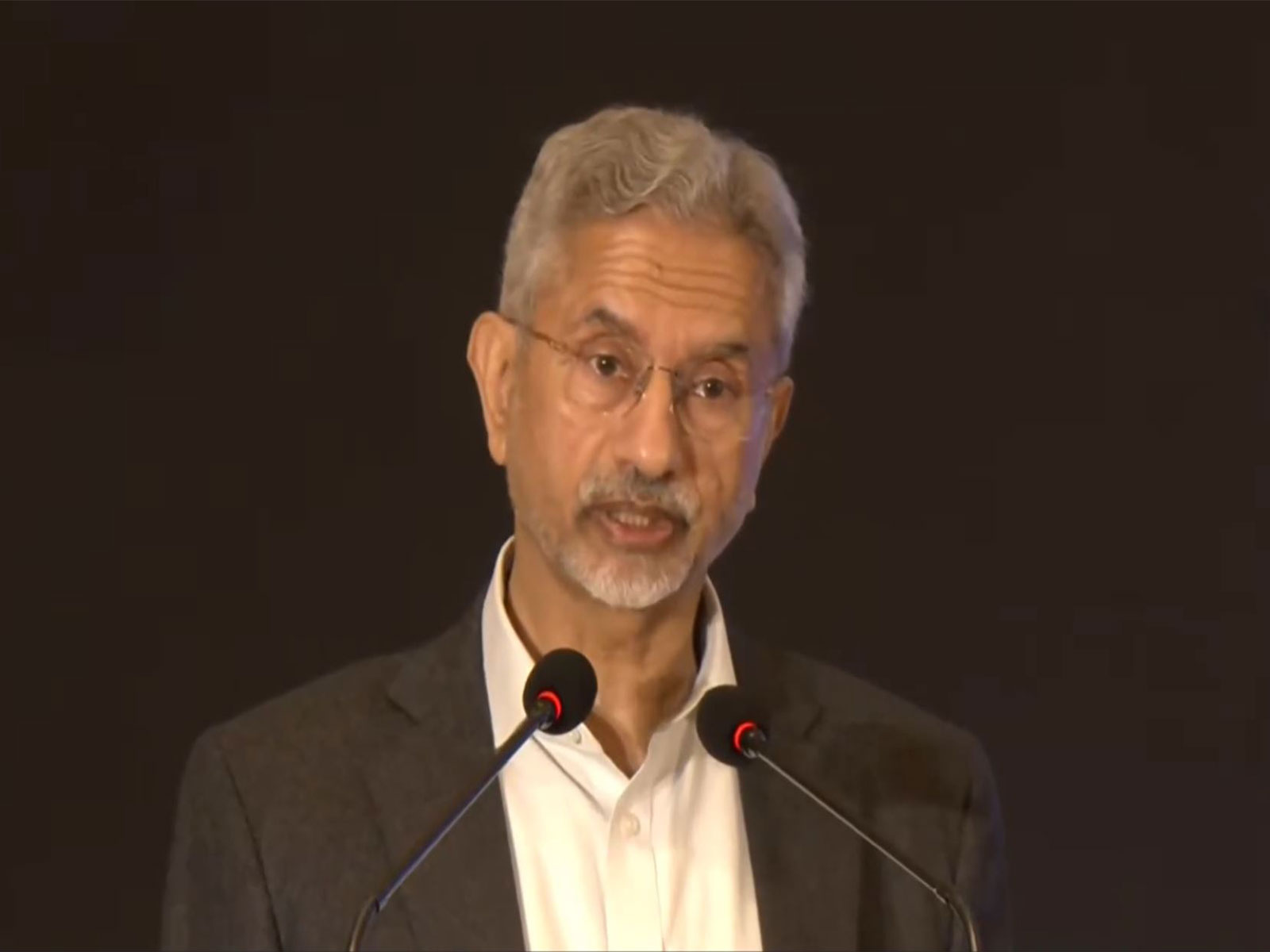 External Affairs Minister S Jaishankar speaks at India’s World Annual Conclave 2025 in New Delhi. (Photo: X/@DrSJaishankar)