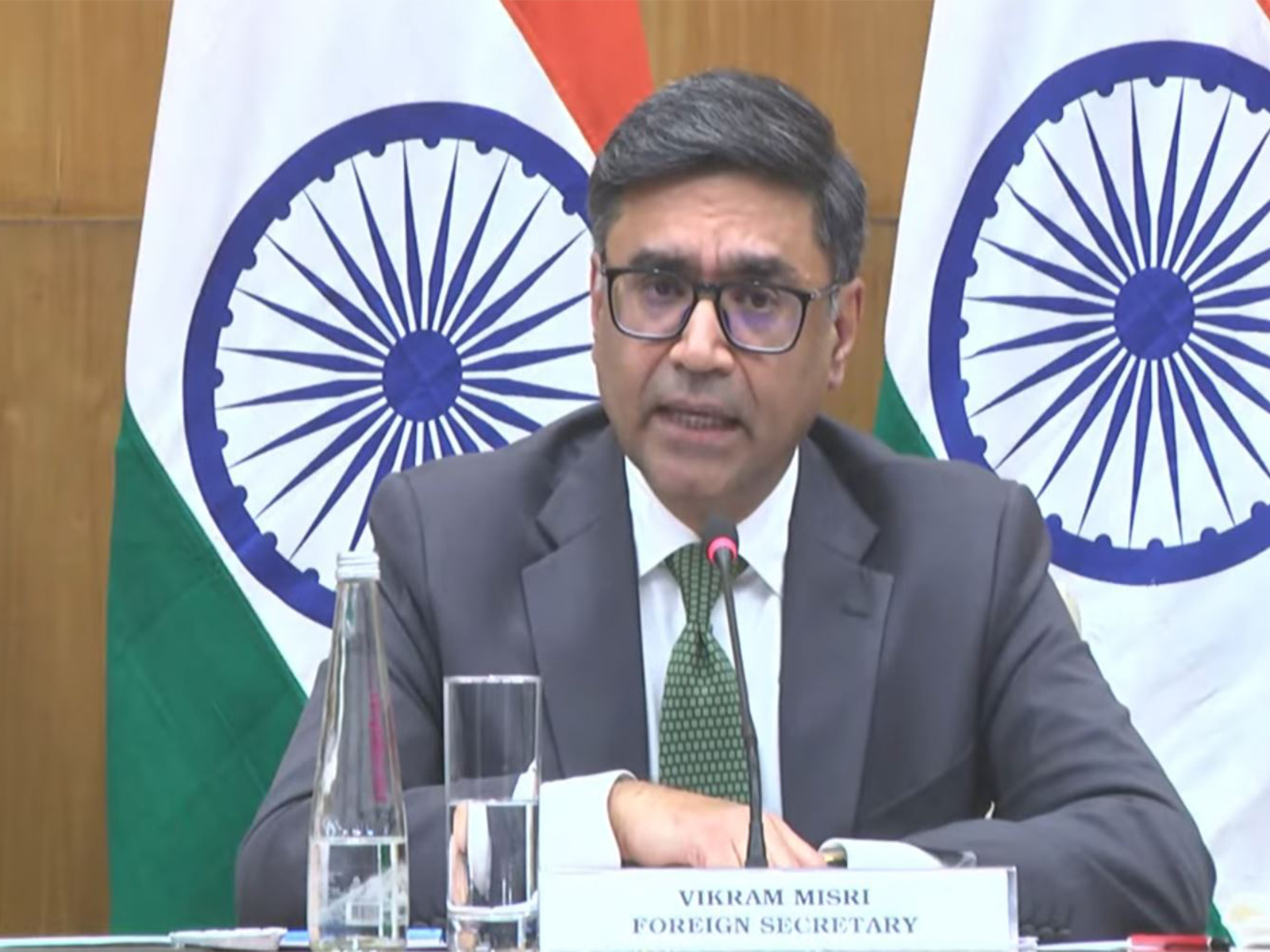 MEA Foreign Secretary Vikram Misri while adressing the Special briefing on the state visit of Russian President Vladimir Putin (Photo/MEA, YouTube)