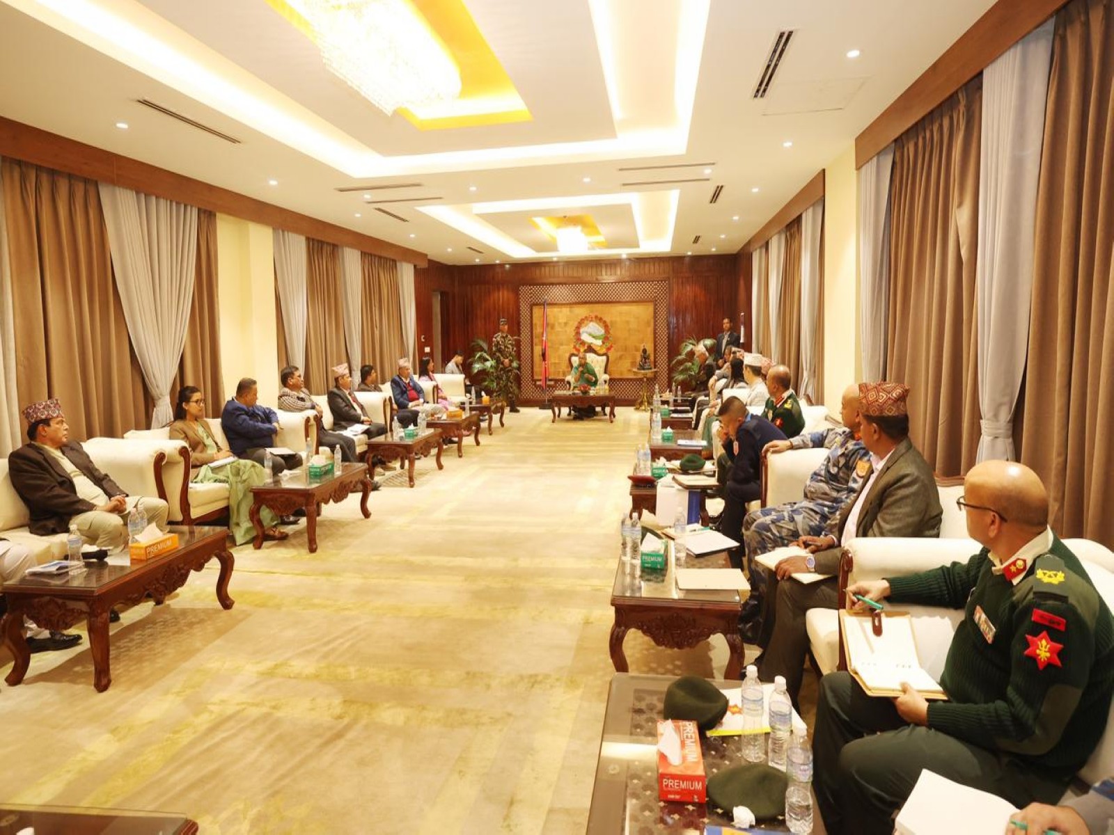 Interim Nepal PM convenes all-party meeting (Photo/PMO Pool)