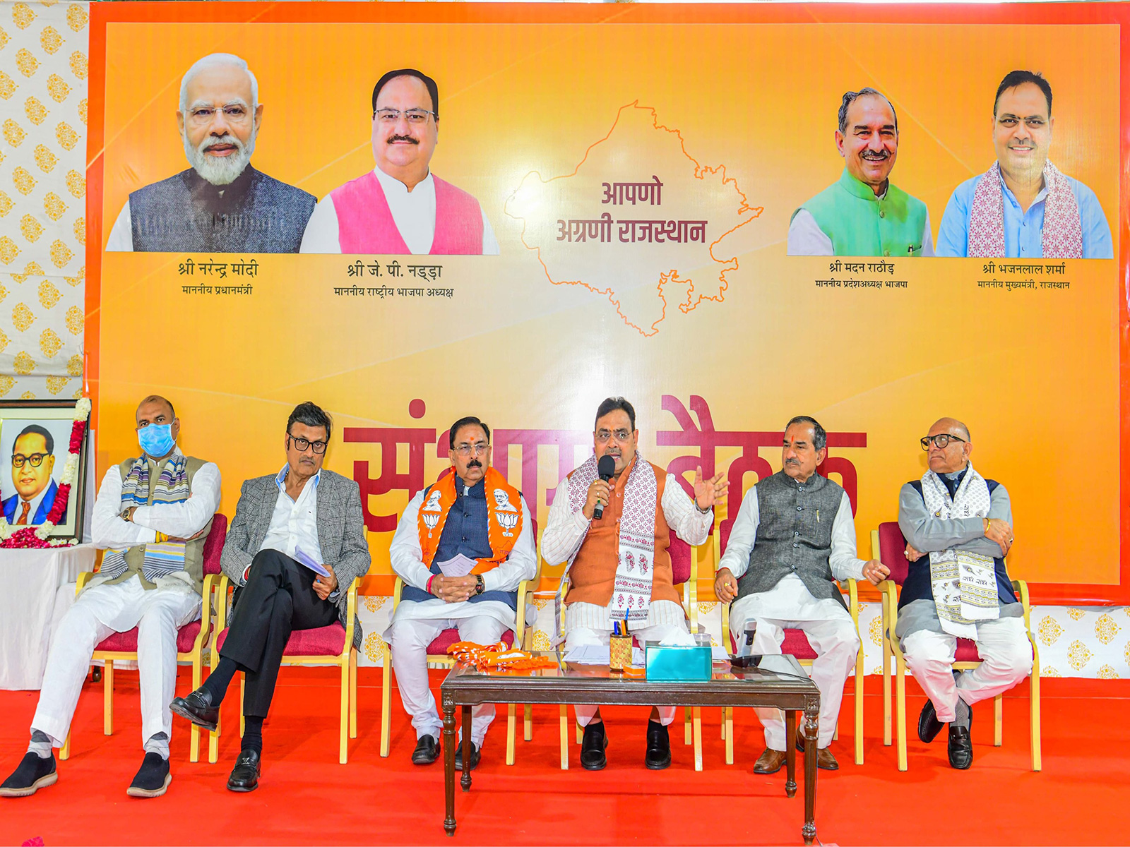 CM Bhajanlal Sharma alongwith BJP State President Madan Rathore (Photo/X/@BhajanlalBjp) CM Bhajanlal Sharma alongwith BJP State President Madan Rathore (Photo/X/@BhajanlalBjp)
