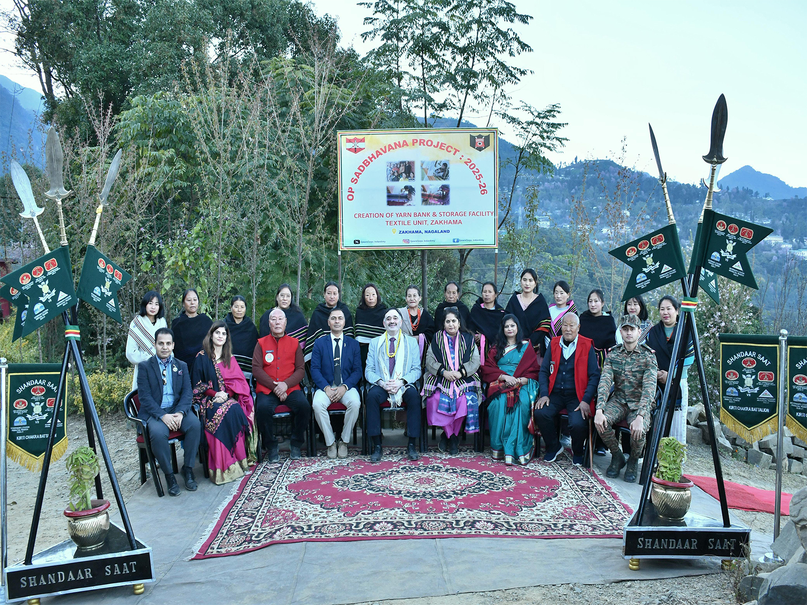 GOC Spear Corps visits army-backed Zakhama textile unit, empowering local weavers in Nagaland (Photo/X@prodefkohima)