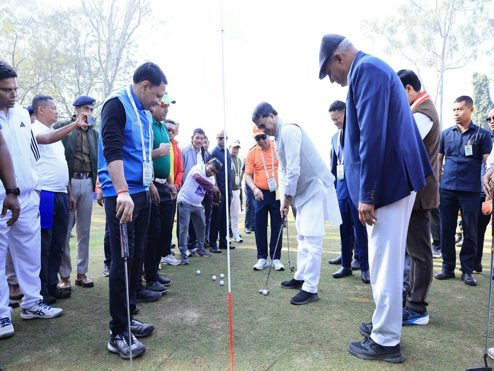 Tripura CM Manik Saha at Tripura Open Golf Tournament (Photo/ANI) Tripura CM Manik Saha at Tripura Open Golf Tournament (Photo/ANI)