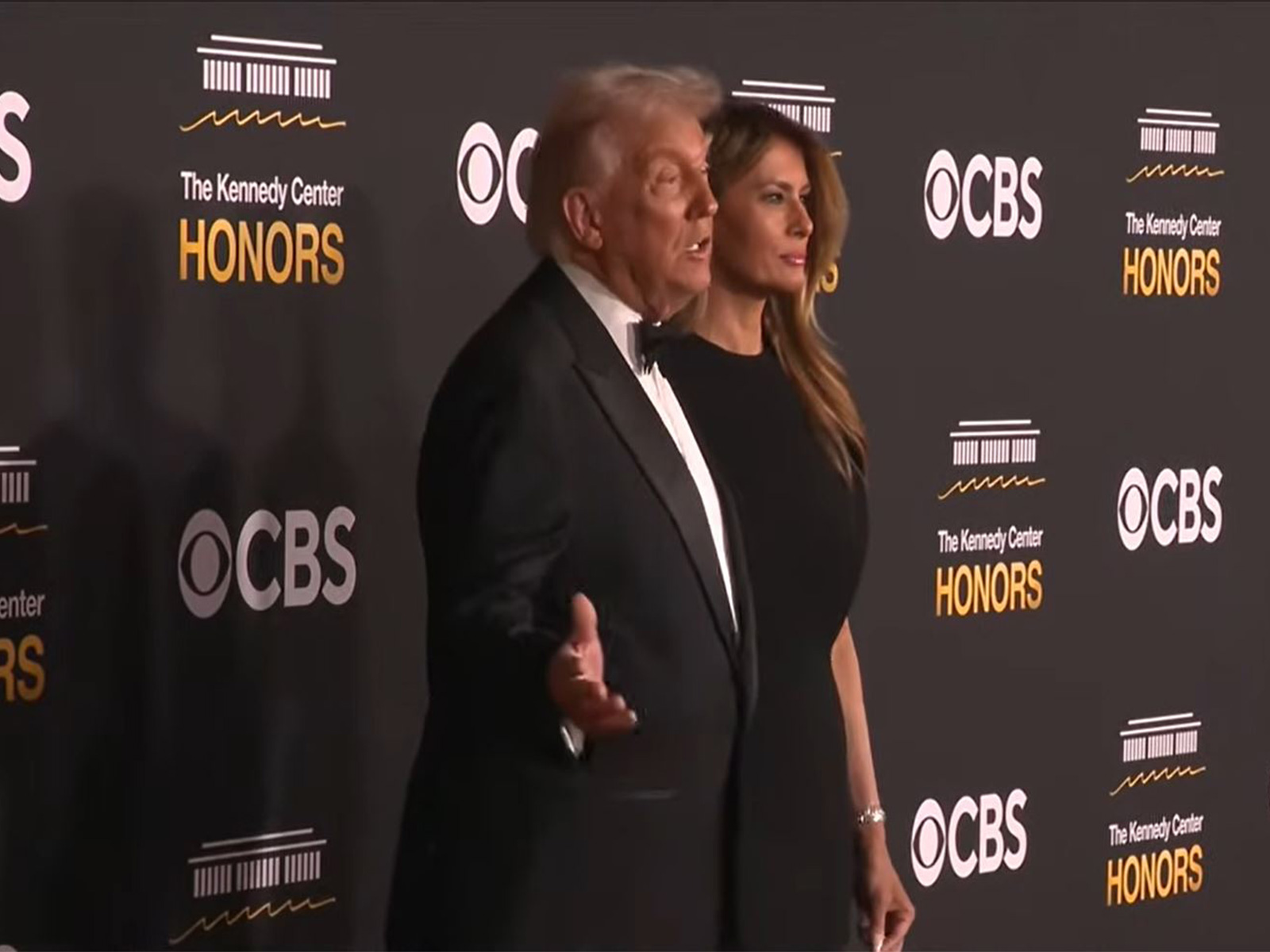 US President Donald Trump and the First Lady arrive on the red carpet at the Kennedy Center Honors in Washington, DC. (Image Source: The White House/YouTube) US President Donald Trump and the First Lady arrive on the red carpet at the Kennedy Center Honors in Washington, DC. (Image Source: The White House/YouTube)