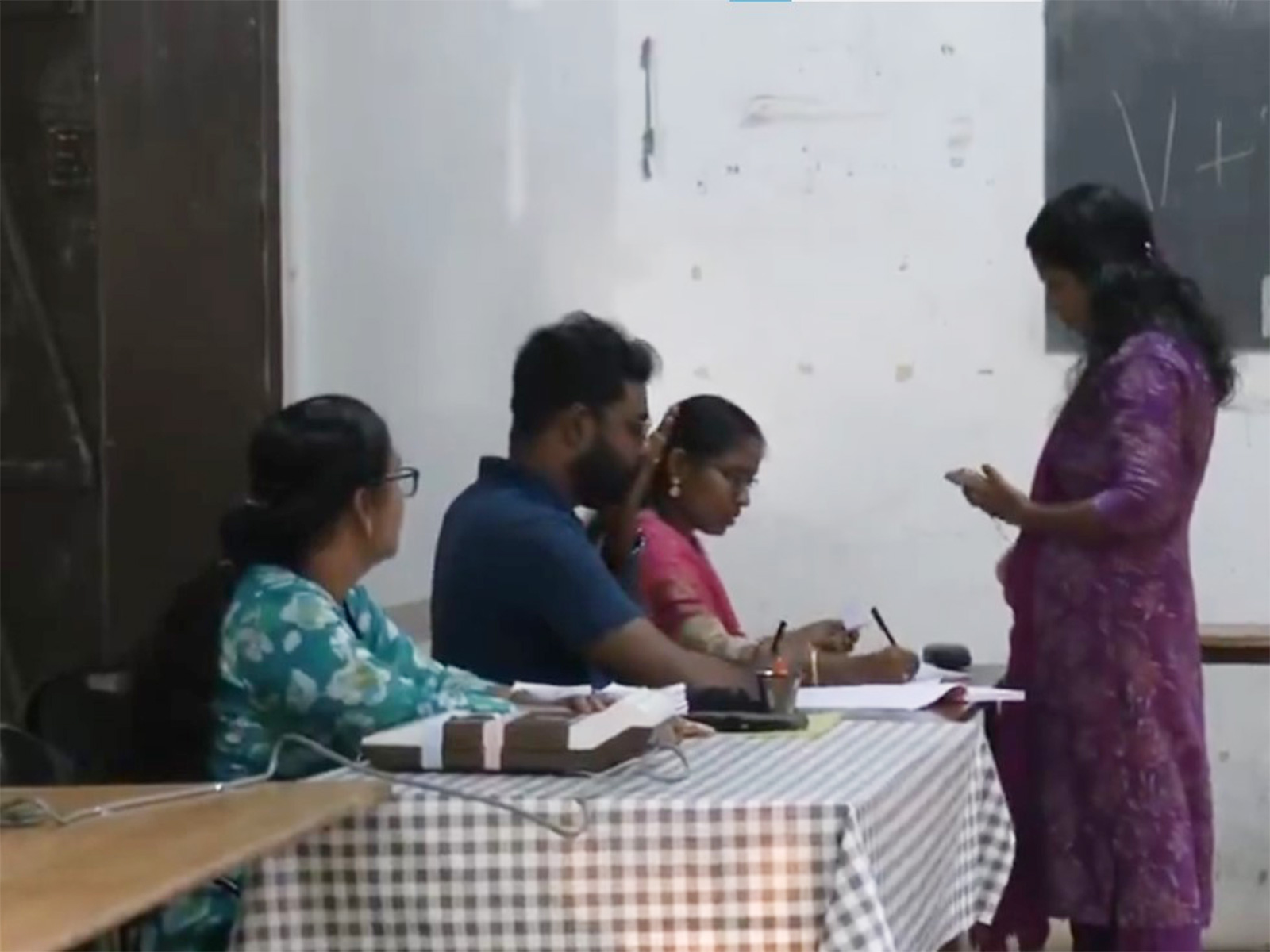 Visuals from a polling booth in Kochi (Photo/ANI) Visuals from a polling booth in Kochi (Photo/ANI)