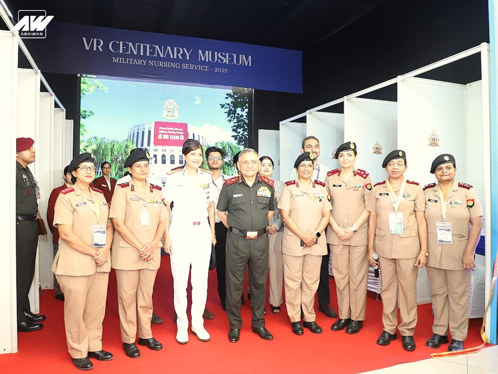 Abhiwan Team with CDS General Anil Chauhan and senior defense officials, including Vice Admiral Arti Sarin and Air Marshal Kavita Sahai Abhiwan Team with CDS General Anil Chauhan and senior defense officials, including Vice Admiral Arti Sarin and Air Marshal Kavita Sahai