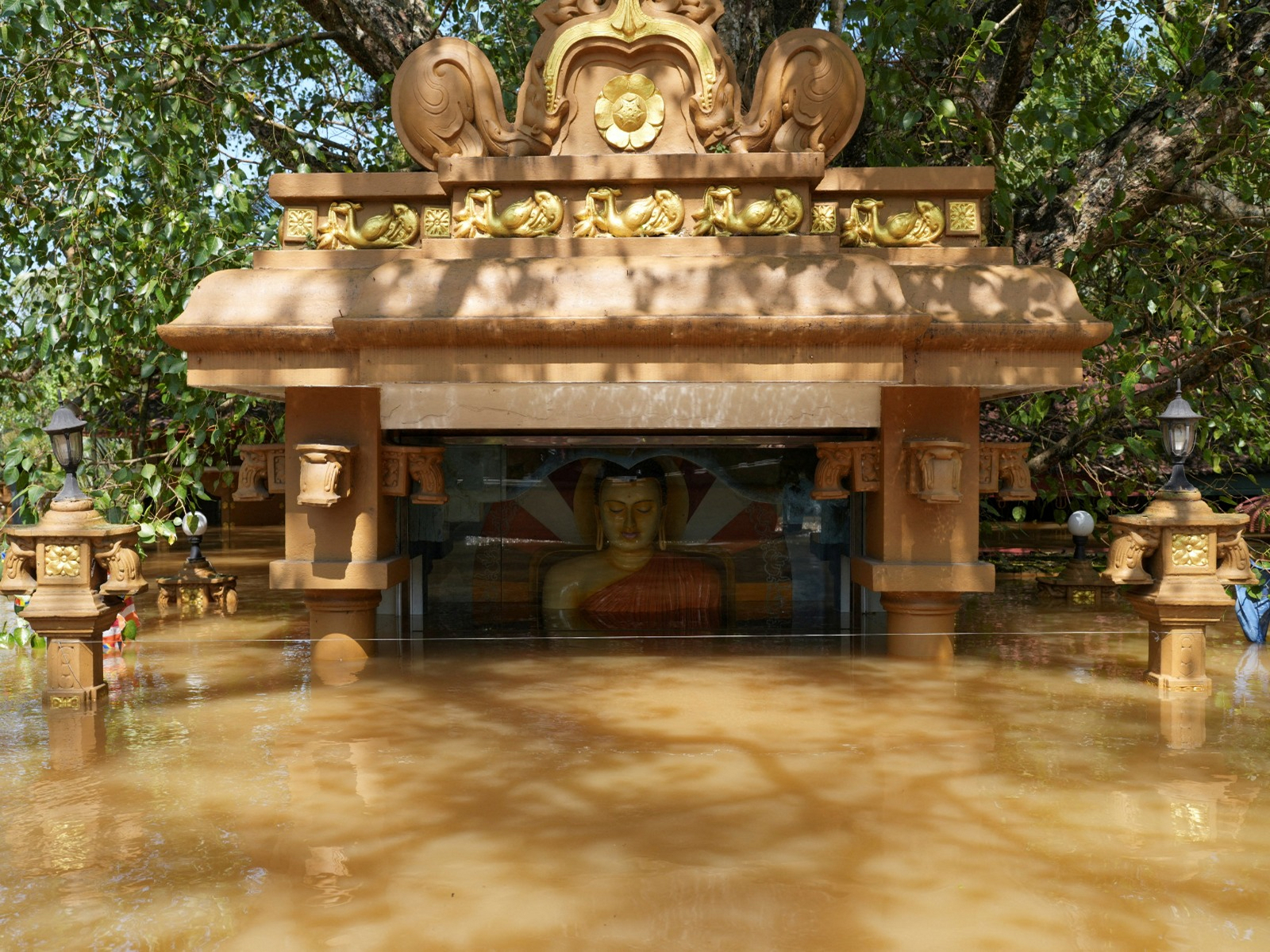 A partially submerged statue of Buddha in a flooded area, following Cyclone Ditwah in Sri Lanka (Photo/ Reuters) A partially submerged statue of Buddha in a flooded area, following Cyclone Ditwah in Sri Lanka (Photo/ Reuters)