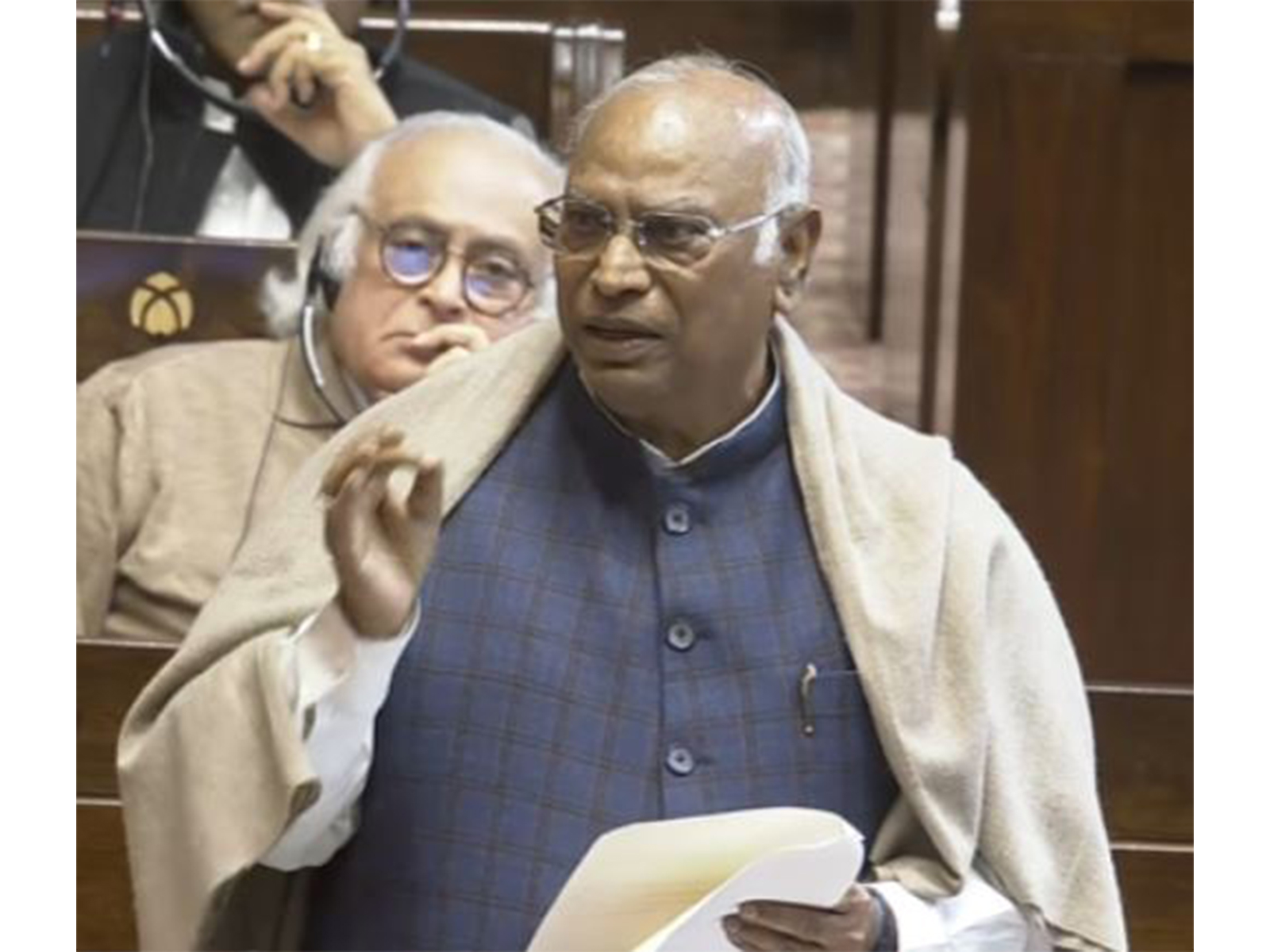 Congress president Mallikarjun Kharge (Photo/Sansad TV)