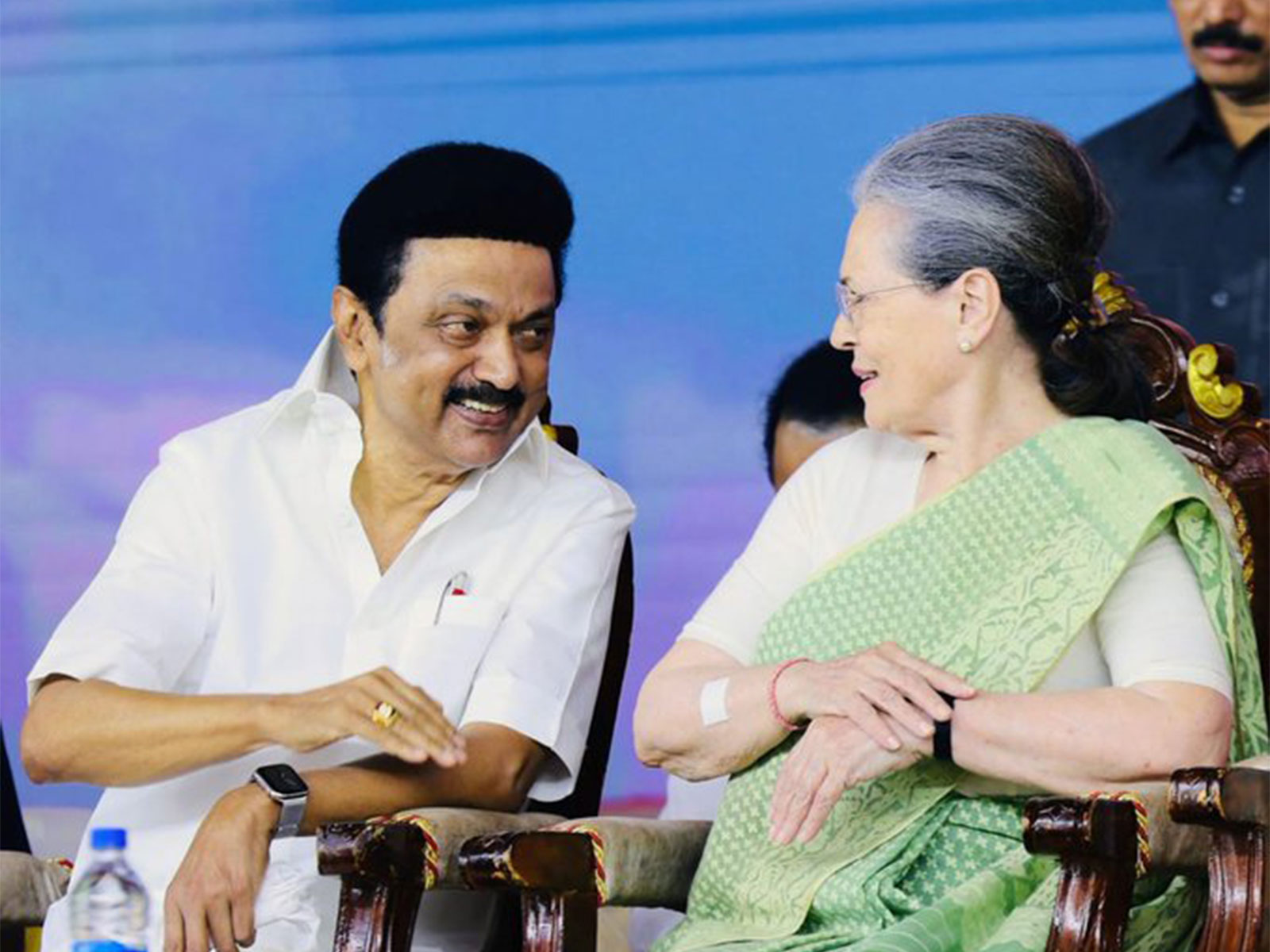 Tamil Nadu Chief Minister M K Stalin and Congress Parliamentary Party Chairperson Sonia Gandhi (Photo: x/@mkstalin)