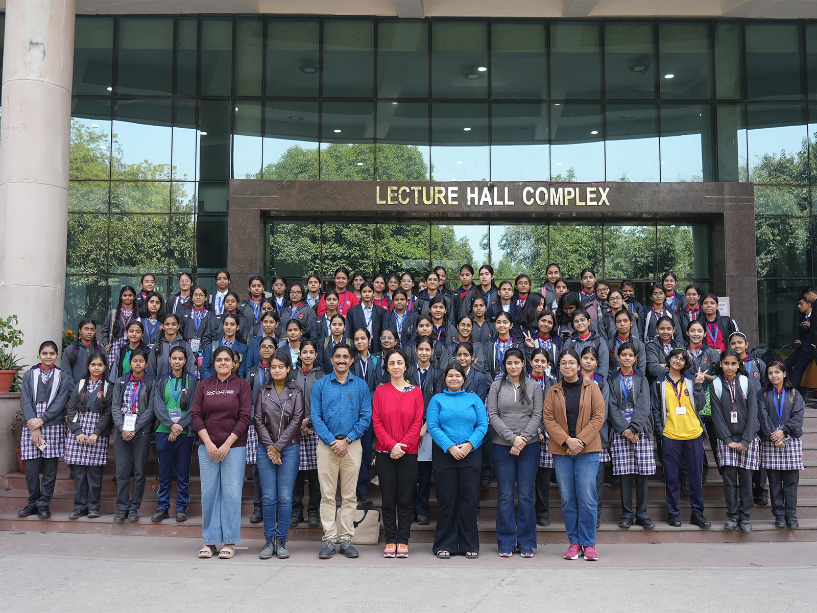 The 100 student cohort in IIT Delhi's Manasvi STEM mentorship program (Photo/ANI) The 100 student cohort in IIT Delhi's Manasvi STEM mentorship program (Photo/ANI)