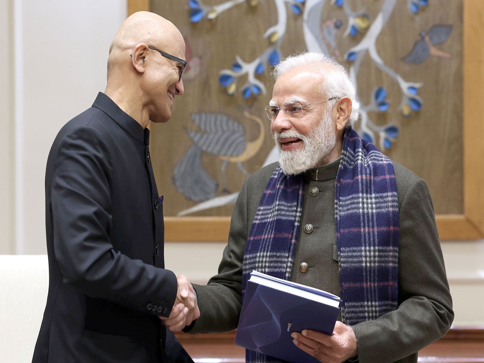 Microsoft Chairman and CEO Satya Nadella and Prime Minister Narendra Modi (Photo/X@satyanadella)
