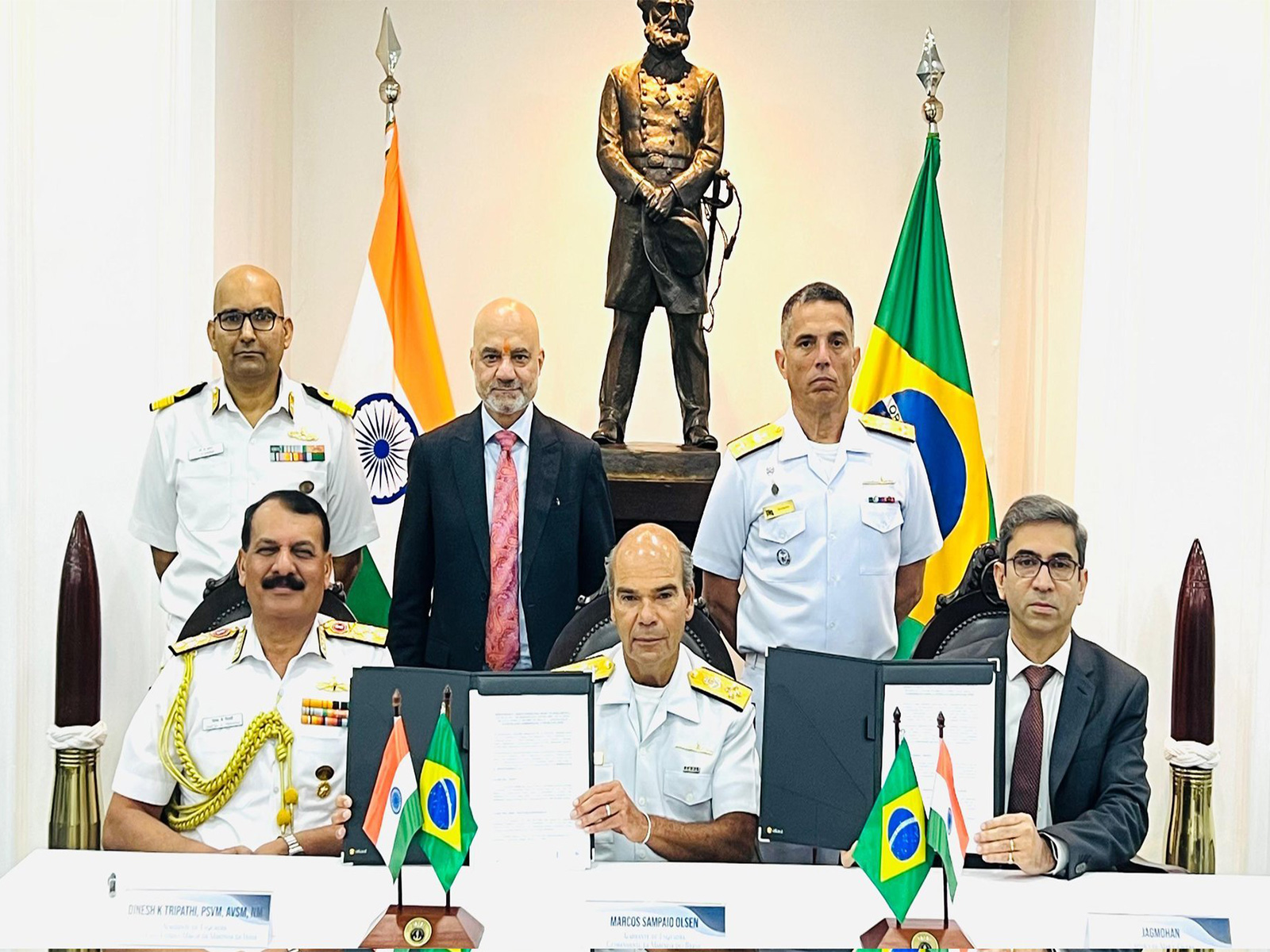  Tripartite MoU signed between the Indian Navy, Brazilian Navy, and Mazagon Dock Shipbuilders Limited (Photo/ Indian Navy)