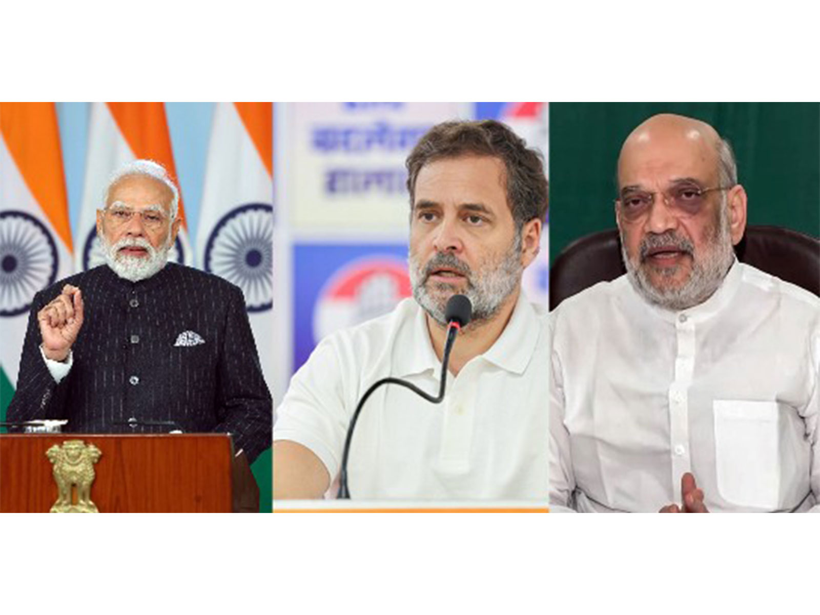 PM Modi, Rahul Gandhi & HM Amit Shah (File Photo/ANI) PM Modi, Rahul Gandhi & HM Amit Shah (File Photo/ANI)