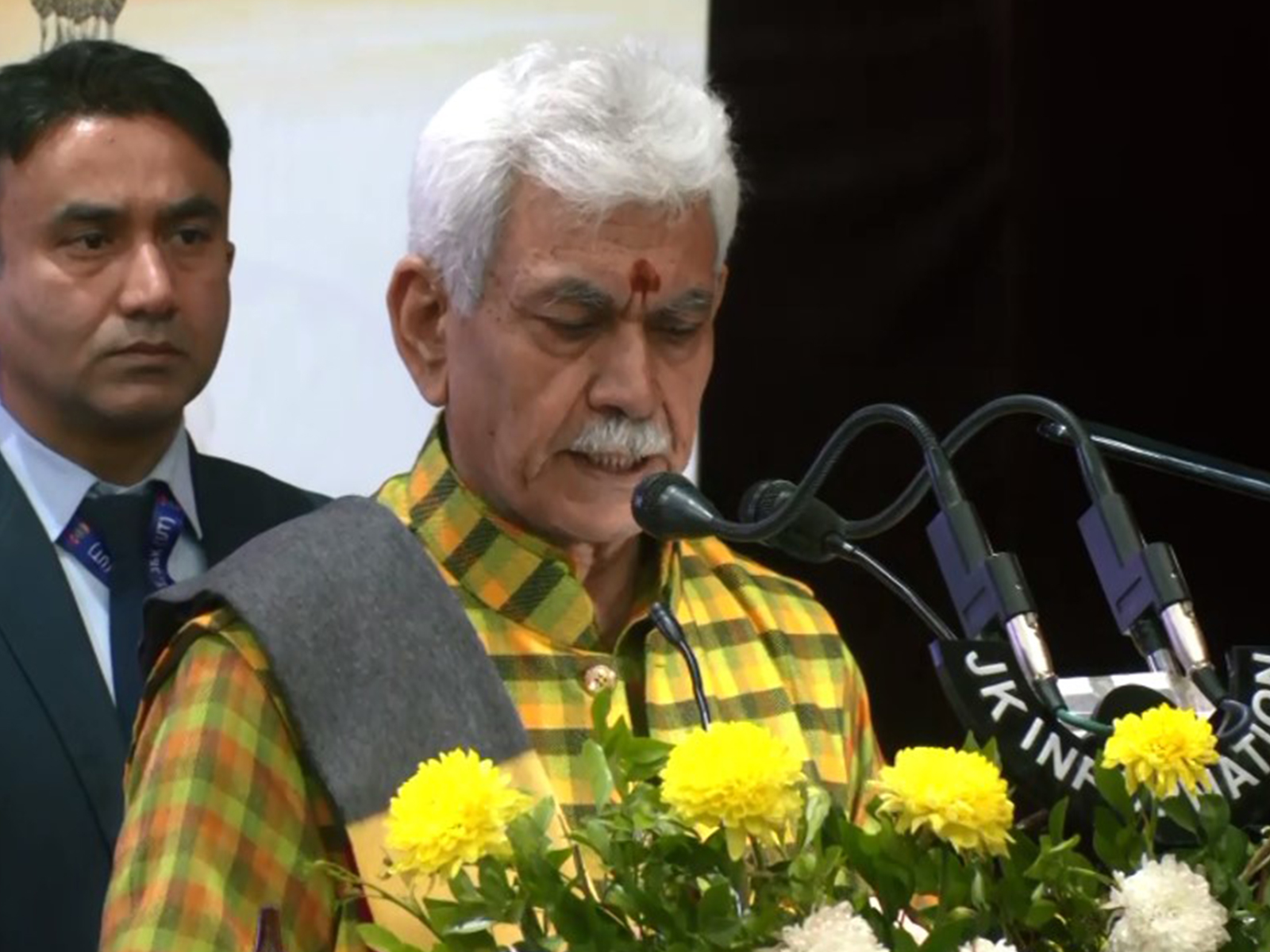 J&K Governor Manoj Sinha speech (Photo/ANI)