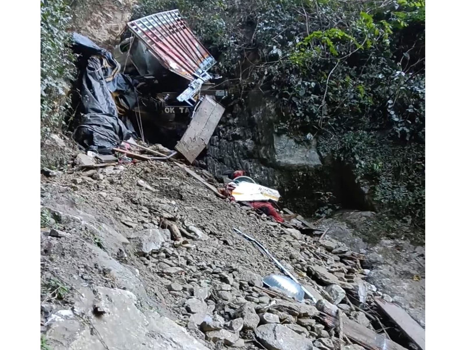 Visual from the site of the accident (Photo/Defence PRO, Guwahati)