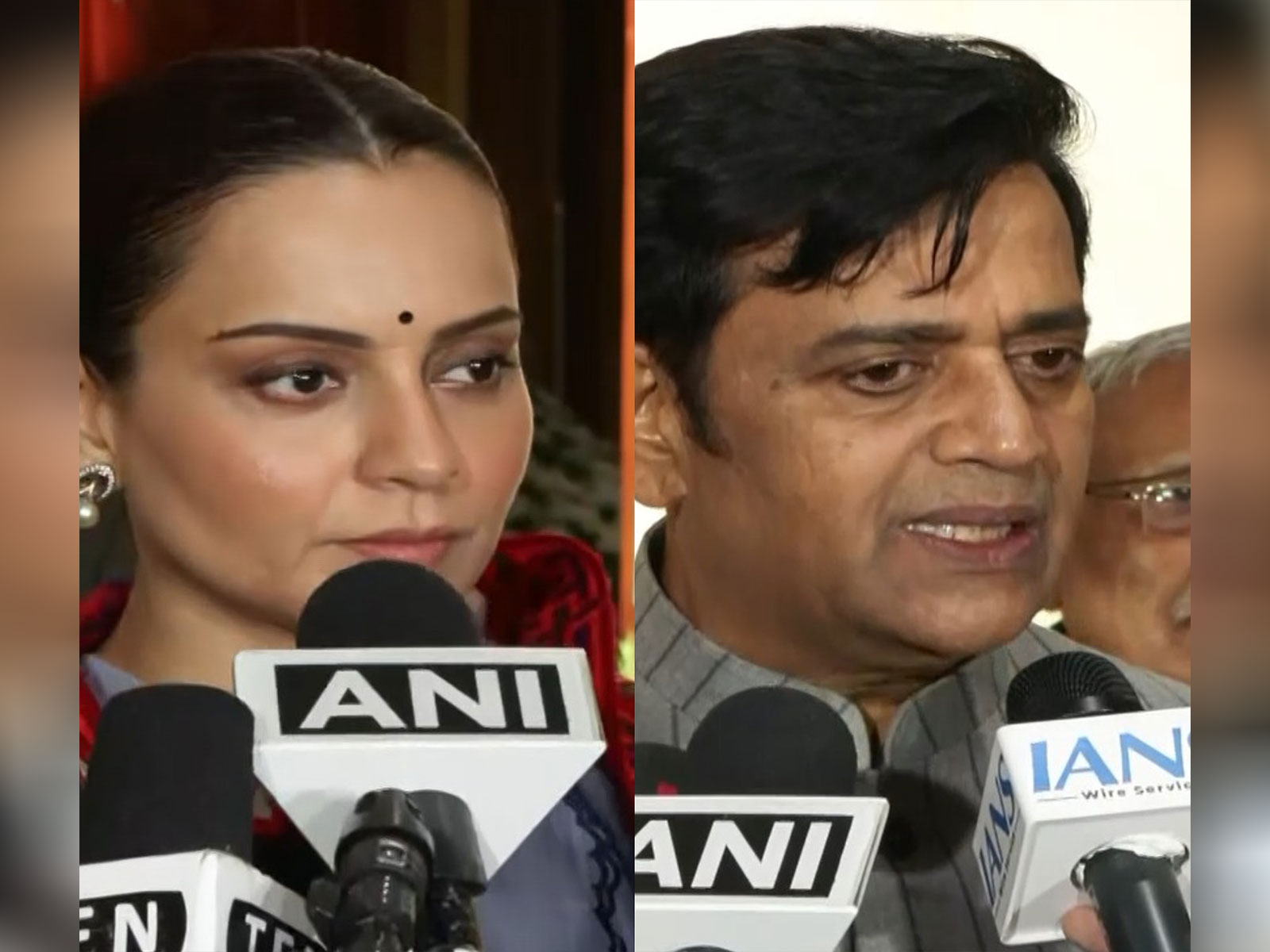 Kangana Ranaut, Ravi Kishan (Image source/ANI) Kangana Ranaut, Ravi Kishan (Image source/ANI)