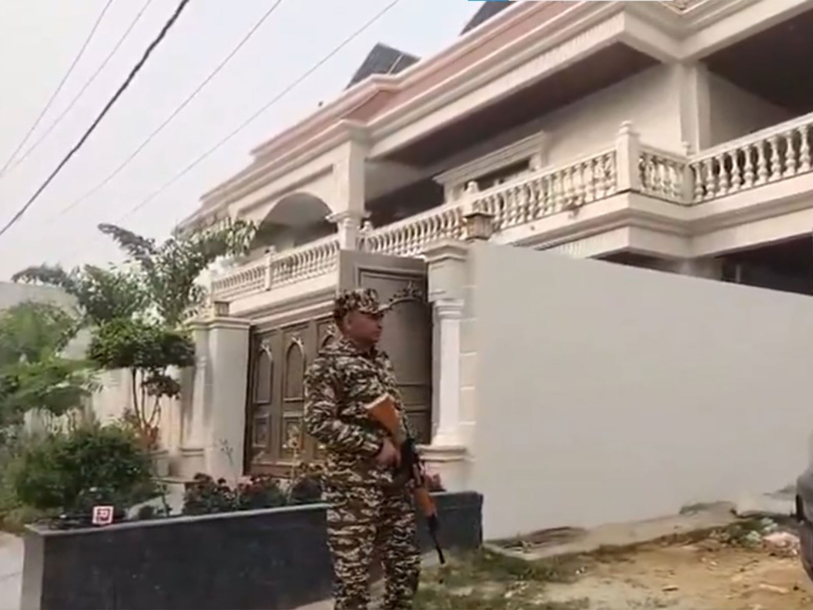 Visual from the area where Enforcement Directorate is conducting searches in illegal cough syrup case. (Photo/ANI) Visual from the area where Enforcement Directorate is conducting searches in illegal cough syrup case. (Photo/ANI)