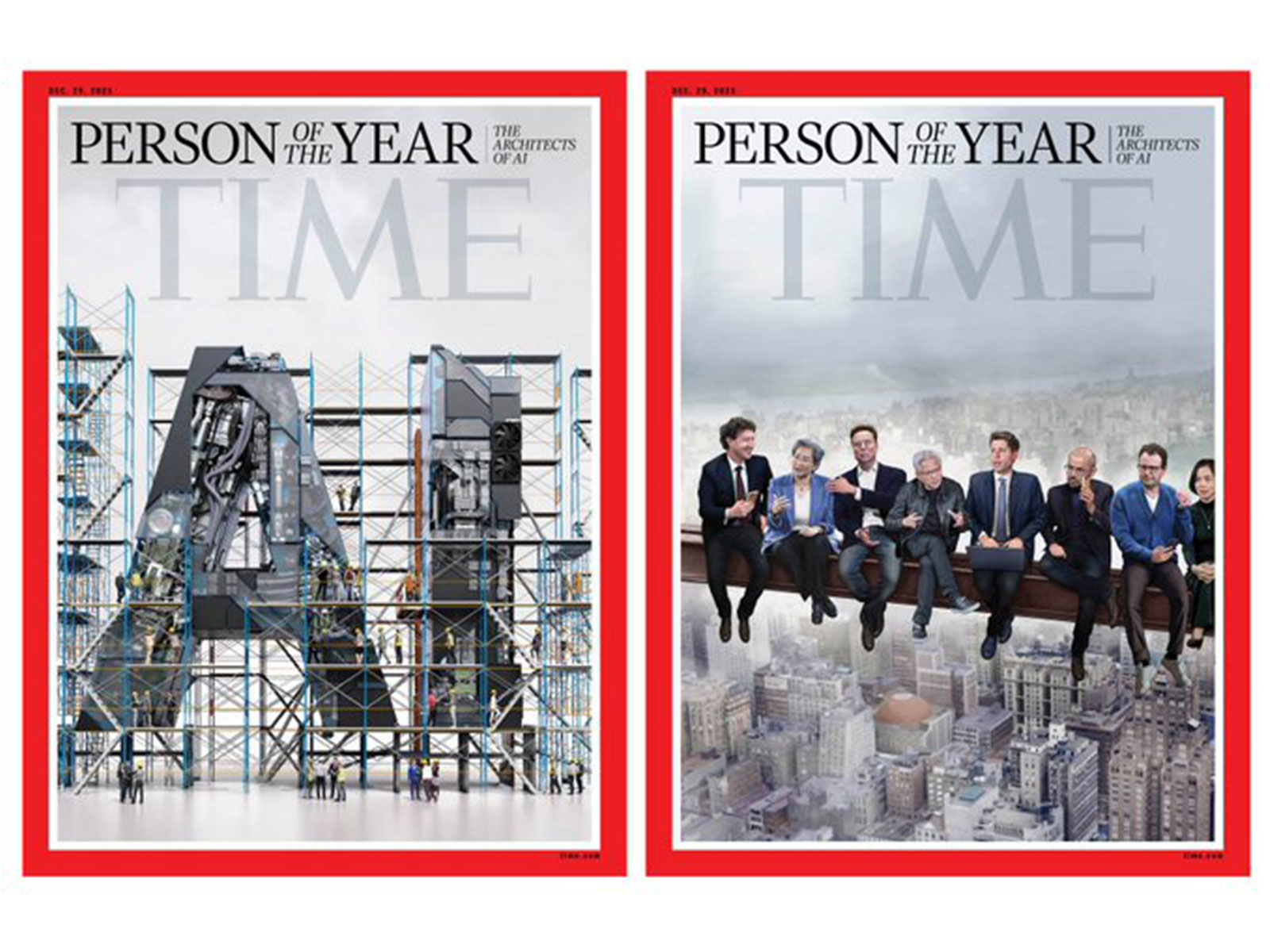 Photos of the TIME magazine's December 2025 covers (Photo credit x/@TIME)