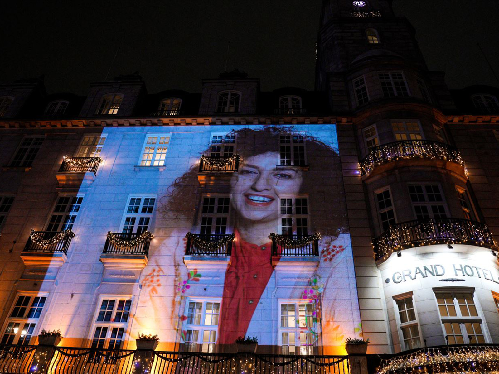 Picture of Narges Mohammadi on the wall of the Grand Hotel in central Oslo in 2023 (Photo/Reuters) Picture of Narges Mohammadi on the wall of the Grand Hotel in central Oslo in 2023 (Photo/Reuters)