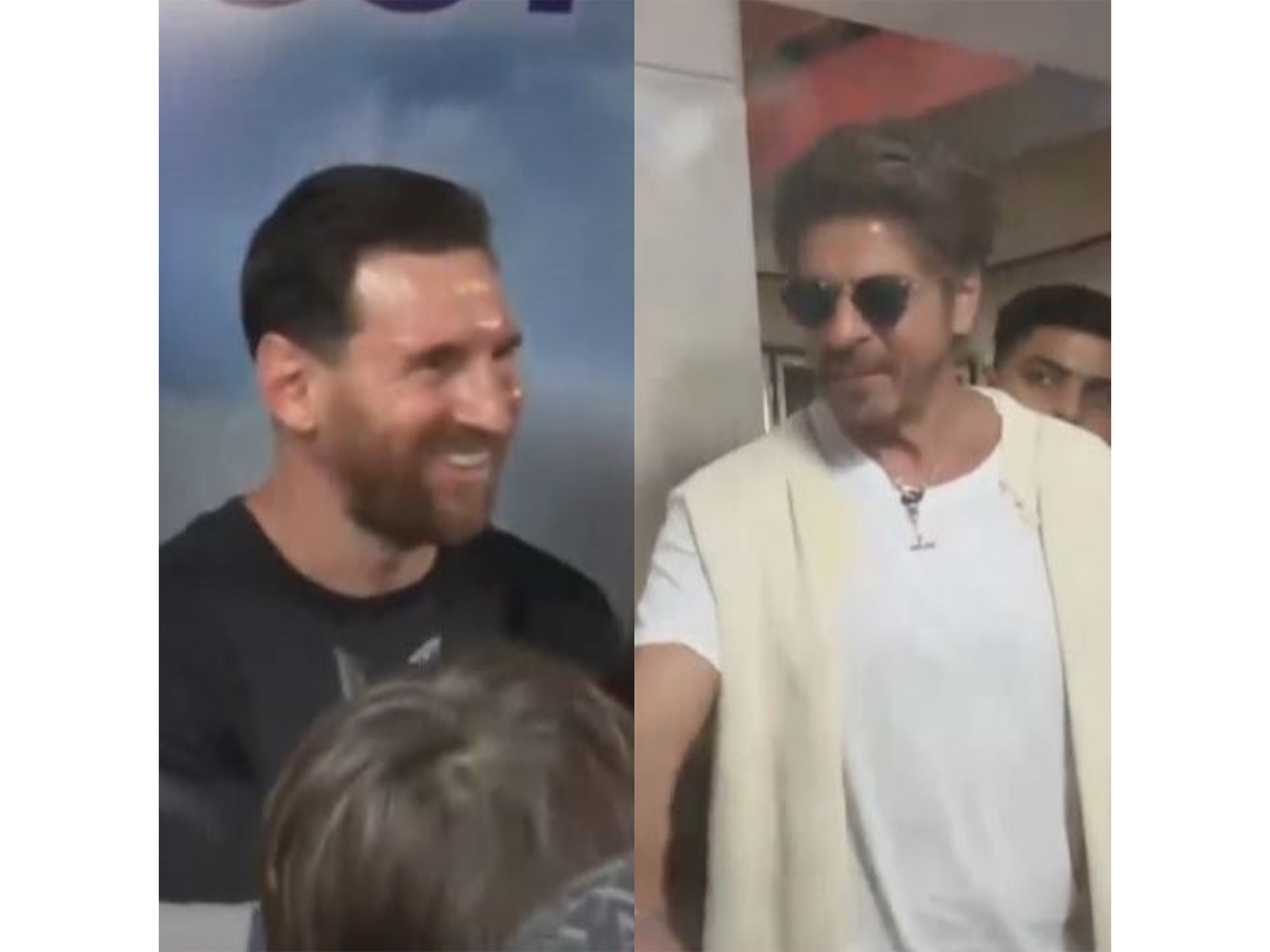Shah Rukh Khan meets Lionel Messi in Kolkata (Photo/ANI)