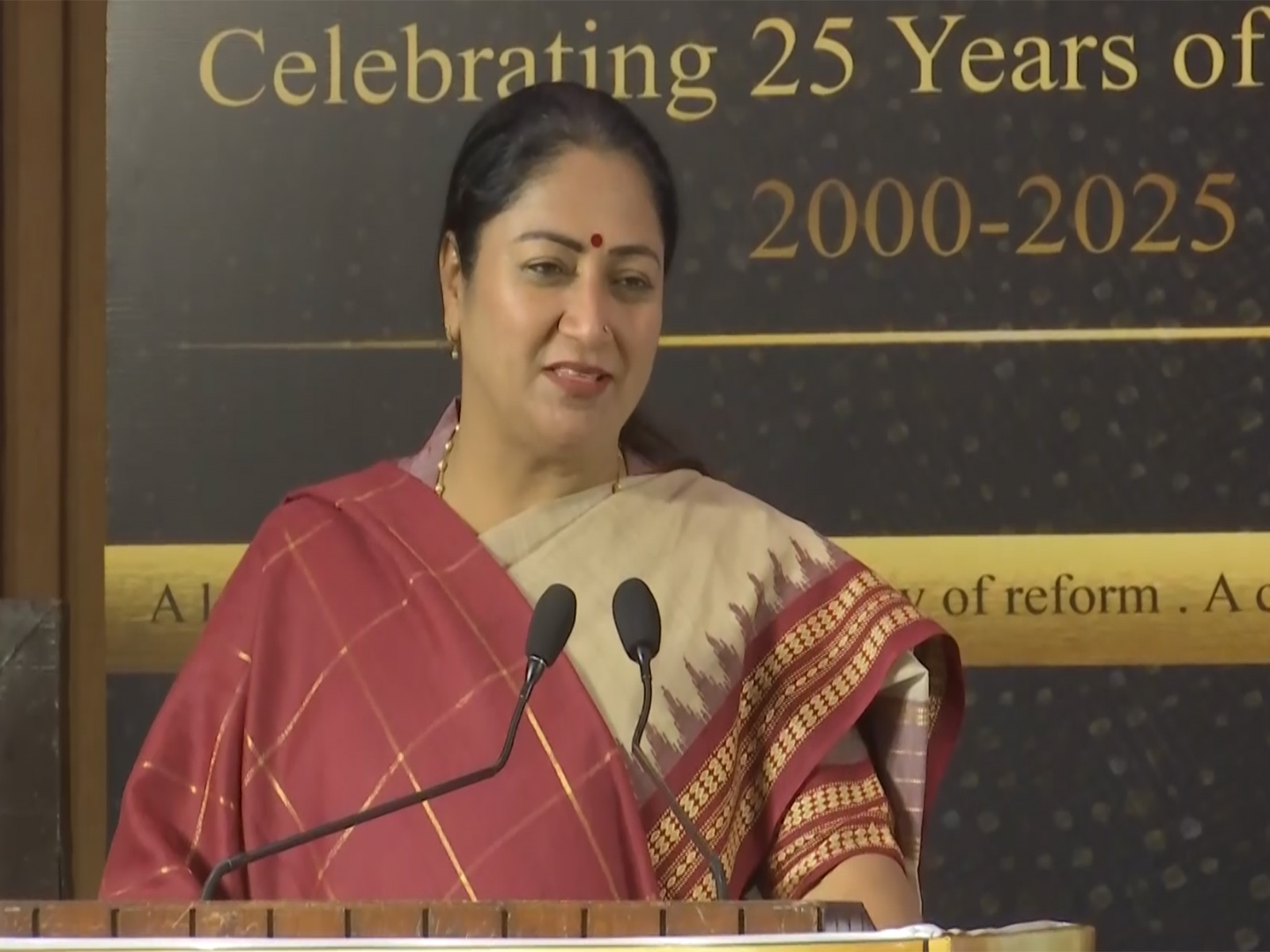 Delhi CM Rekha Gupta at the event. (Photo/ANI) Delhi CM Rekha Gupta at the event. (Photo/ANI)