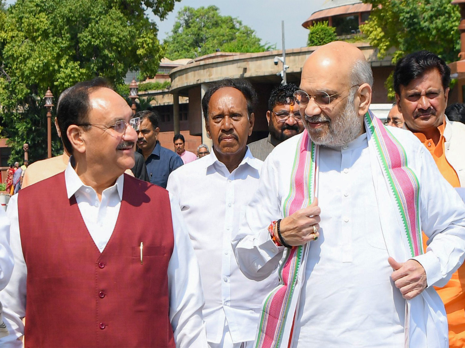 Union Ministers JP Nadda and Amit Shah (Photo/ANI)