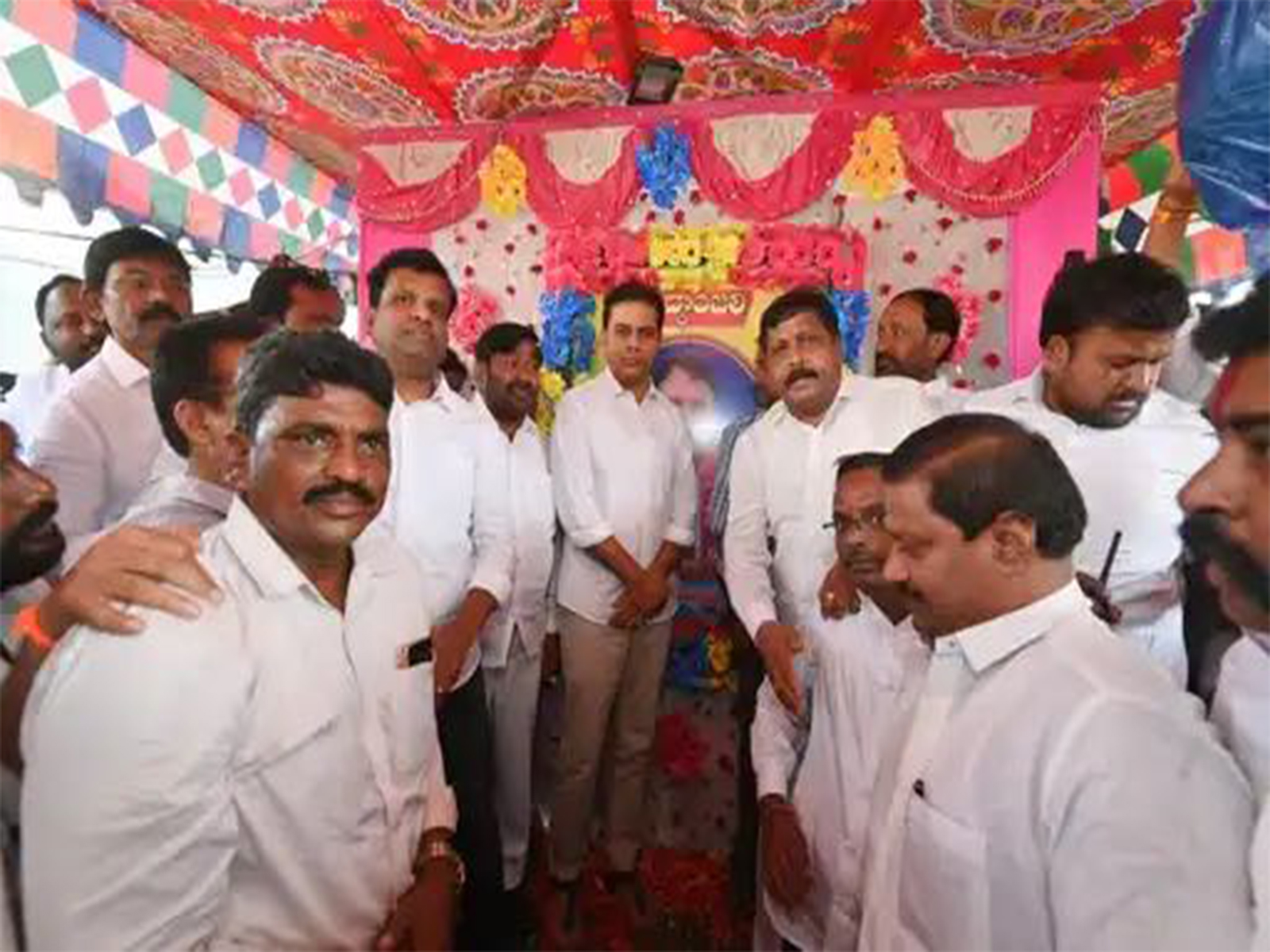 KTR visits family of BRS worker killed by Congress Goons (Photo/ANI) KTR visits family of BRS worker killed by Congress Goons (Photo/ANI)