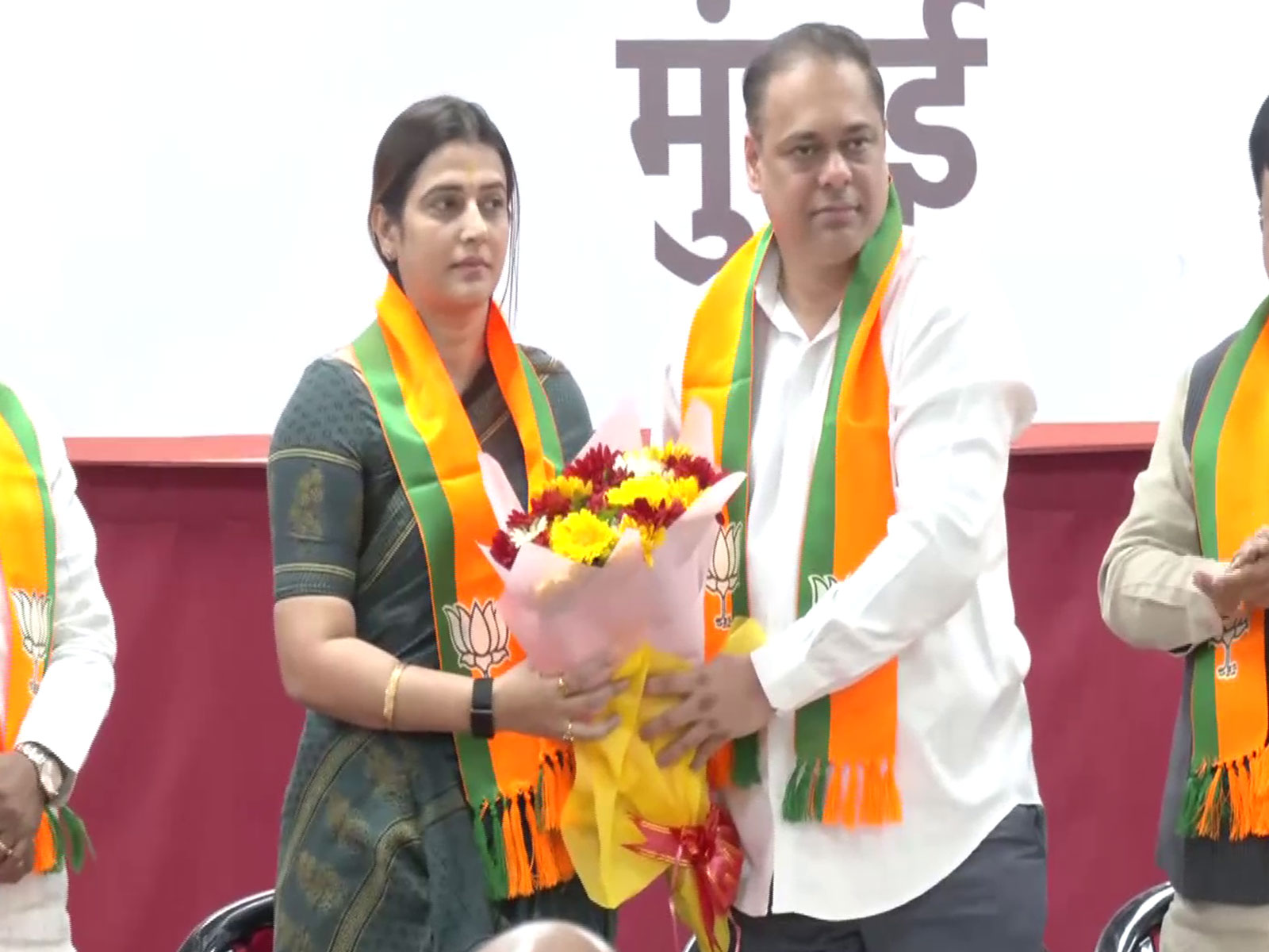 Shiv Sena (UBT) leader and former BMC Corporater Tejasvee Abhishek Ghosalkar joins BJP. (Photo/ANI) Shiv Sena (UBT) leader and former BMC Corporater Tejasvee Abhishek Ghosalkar joins BJP. (Photo/ANI)