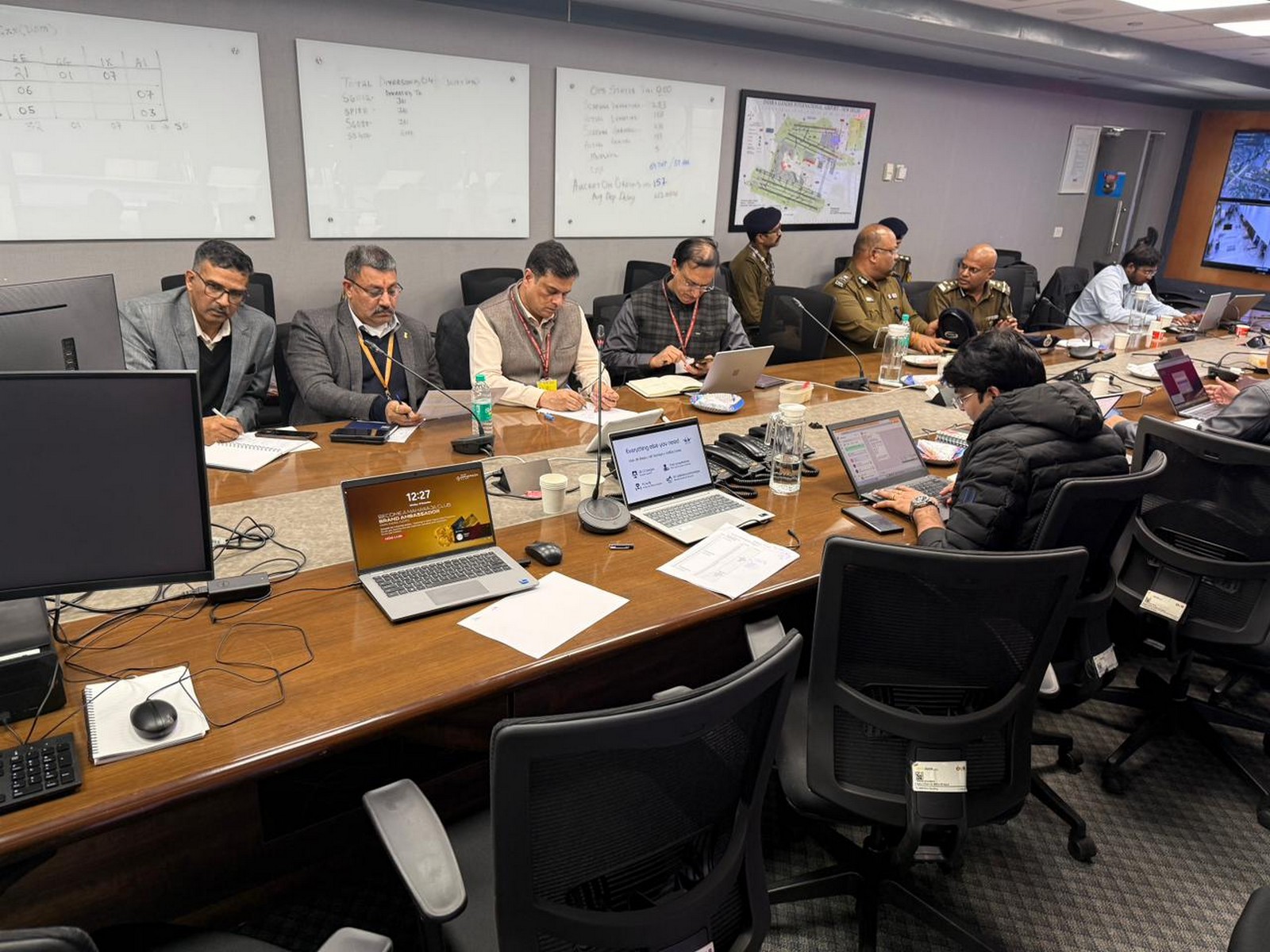Senior officials of Ministry of Civil Aviation at the Airport Operations Control Centre in Delhi (Photo/ @MoCA_GoI) Senior officials of Ministry of Civil Aviation at the Airport Operations Control Centre in Delhi (Photo/ @MoCA_GoI)