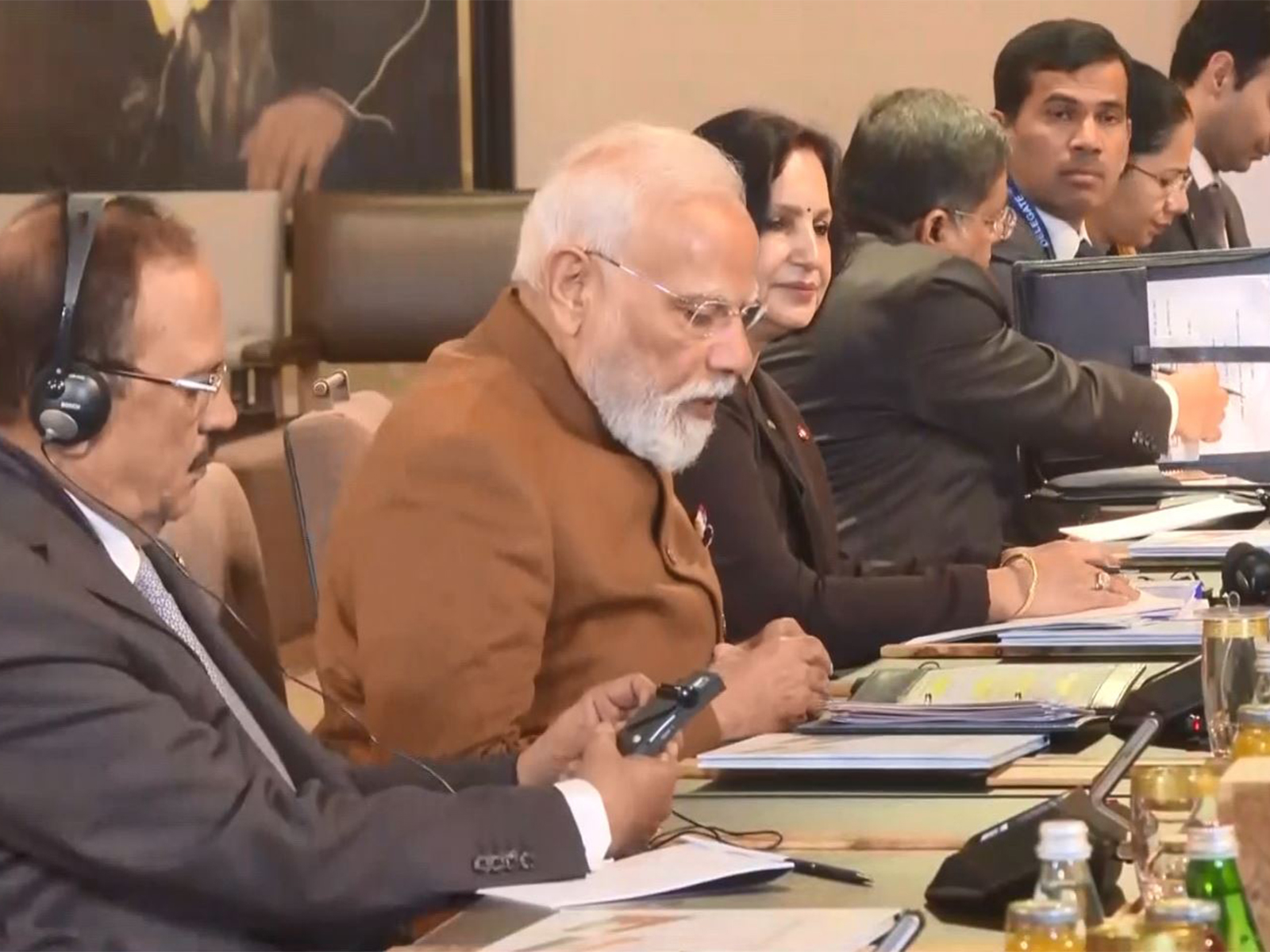 Prime Minister Narendra Modi during a bilateral meeting with the Jordanian leadership in Amman as part of his official visit to Jordan. (Photo/ANI)