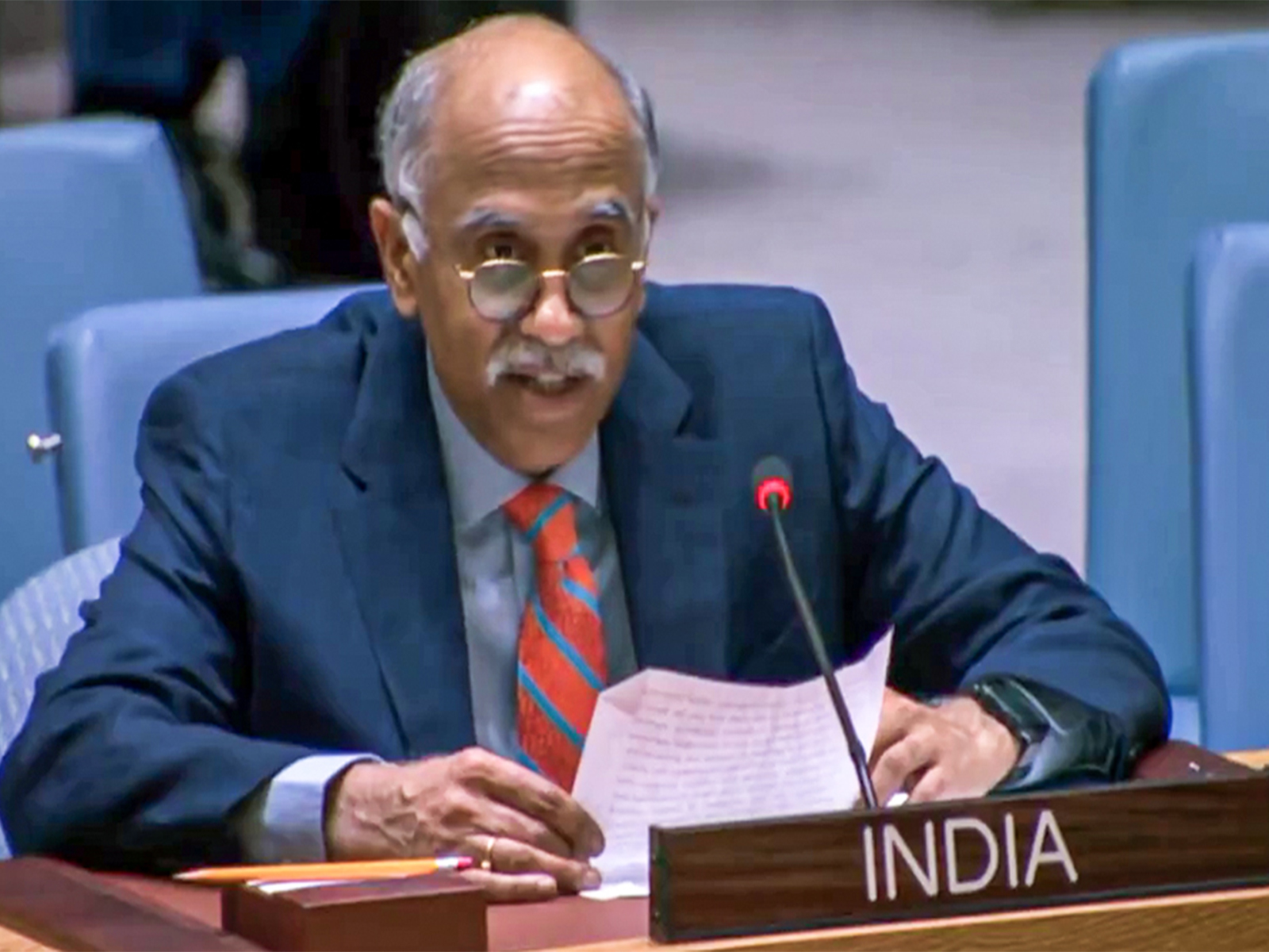 India’s Permanent Representative to the UN, Ambassador Harish Parvathaneni (File Photo/X@IndiaatUN,NYVideo Grab)