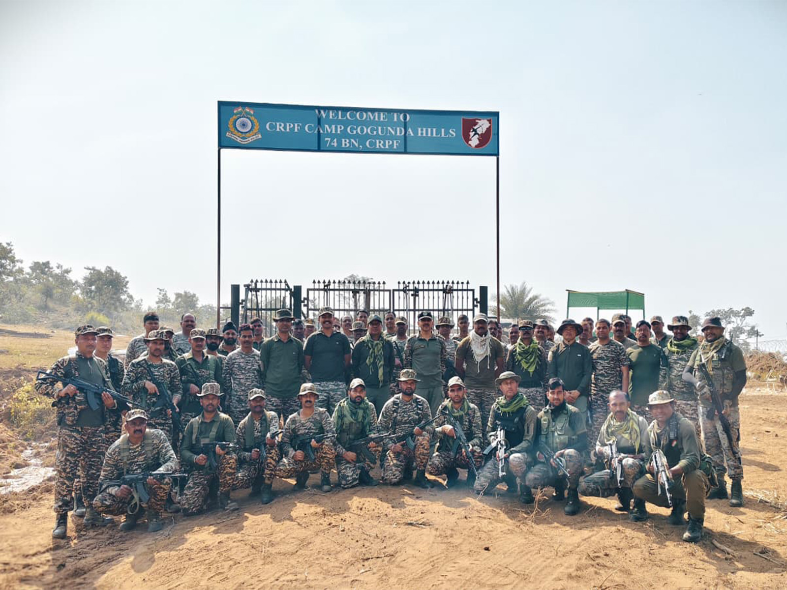 CRPF camp at Gogunda Hill in Chattishgarh. (Photo/ANI) CRPF camp at Gogunda Hill in Chattishgarh. (Photo/ANI)