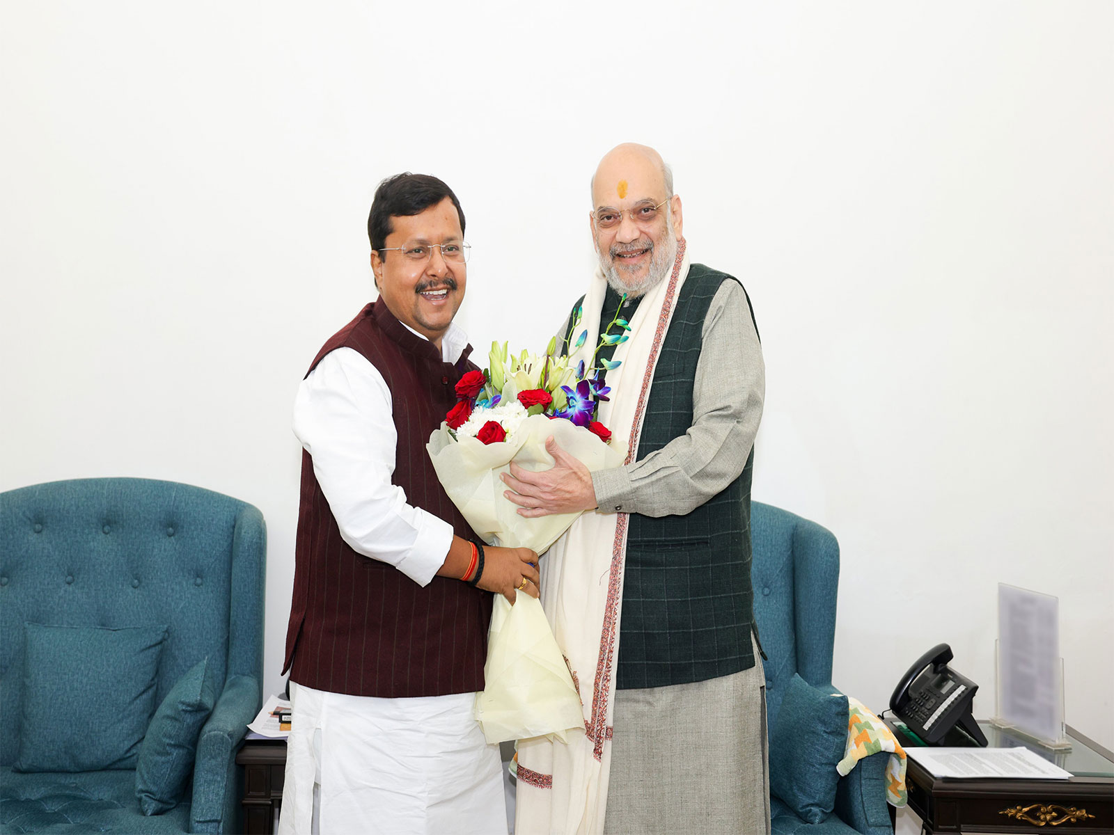 Union Home Minister Amit Shah and  ational Executive President of the Bharatiya Janata Party, Nitin Nabin (Photo/@AmitShah)