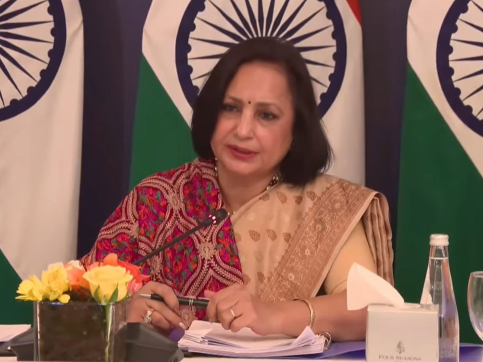 MEA Secretary (South) Neena Malhotra (Photo/ YouTube @MEAIndia) MEA Secretary (South) Neena Malhotra (Photo/ YouTube @MEAIndia)
