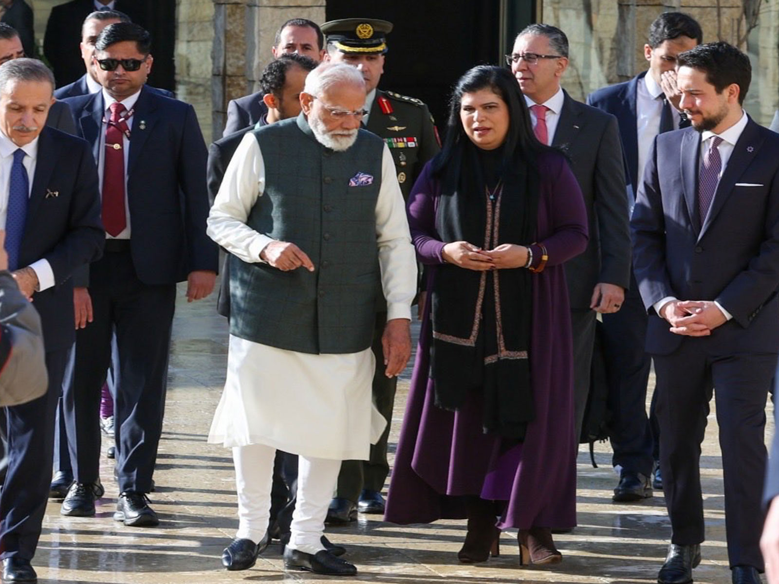 PM Modi visits Jordan Museum with Crown Prince Al Hussein Bin Abdullah II (Photo/@MEAIndia) PM Modi visits Jordan Museum with Crown Prince Al Hussein Bin Abdullah II (Photo/@MEAIndia)