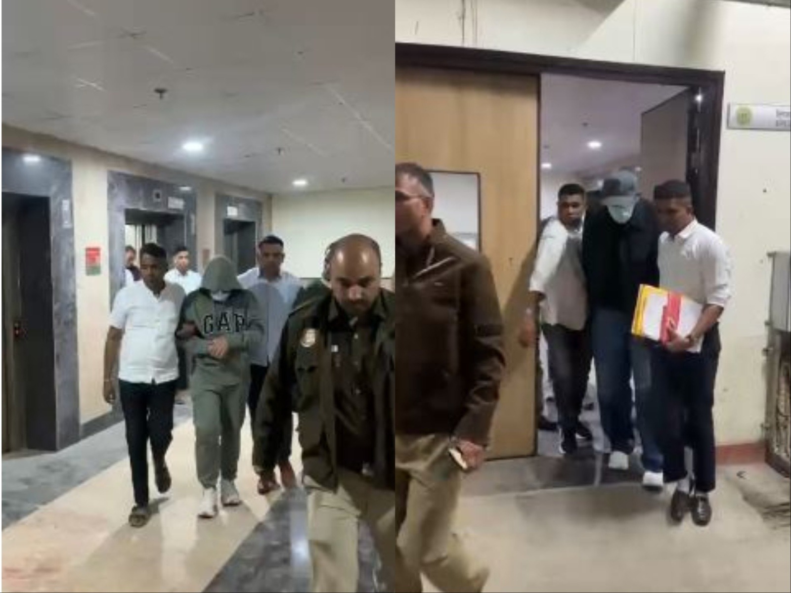 Accused Luthra brothers taken for medical examination (Photo/Screengrab of video shared by Goa Police) Accused Luthra brothers taken for medical examination (Photo/Screengrab of video shared by Goa Police)