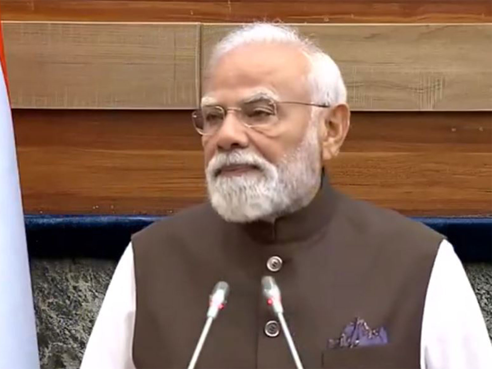 PM Modi addresses joint session of Ethiopian Parliament (Photo/ANI)