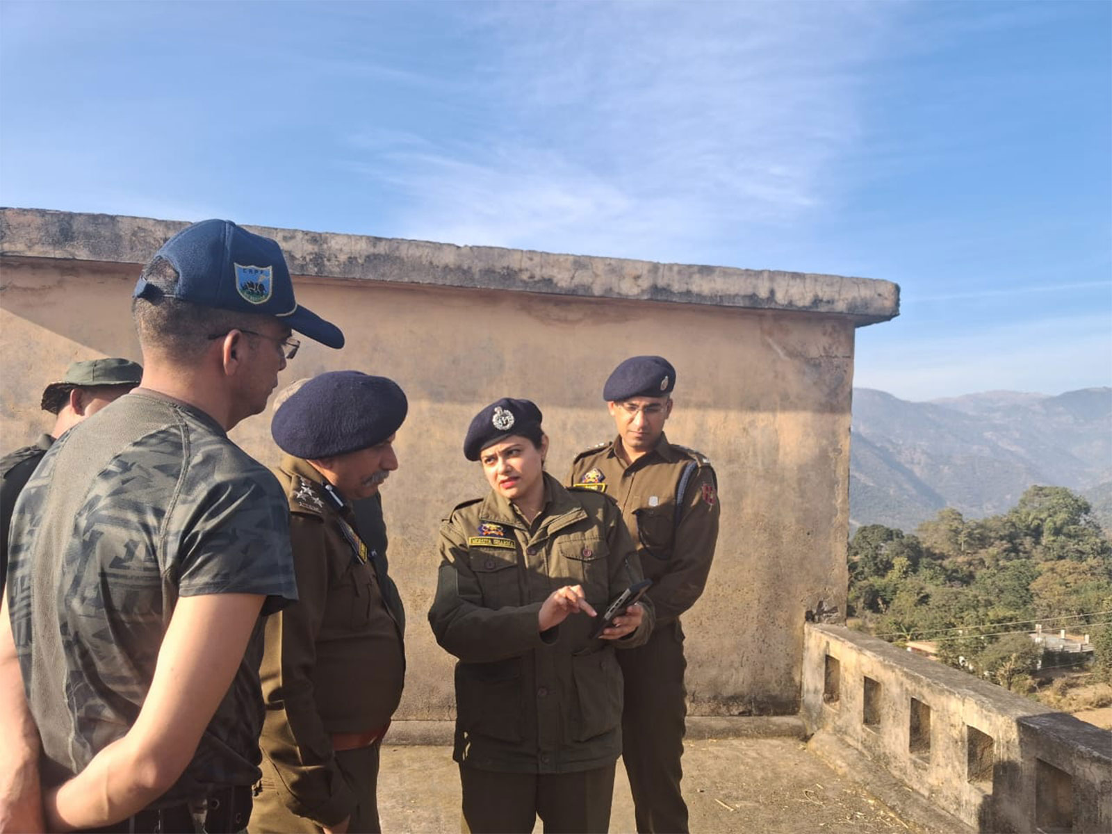 DIG JSK Shiv Kumar conducts security review (Photo/ANI)