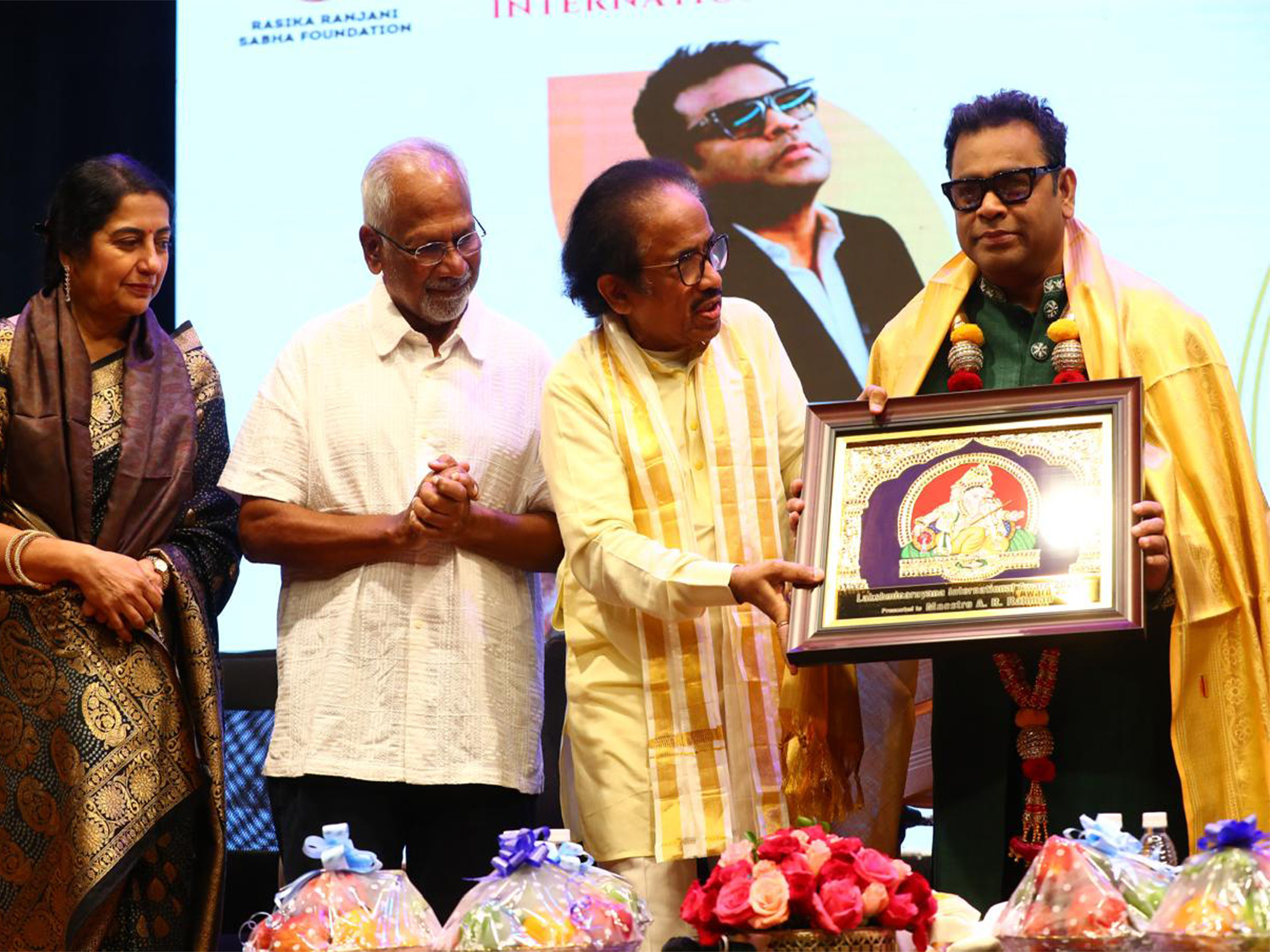 AR Rahman honoured with Lakshminarayana International Award (Image source/Lakshminarayana Global Music Festival team) 