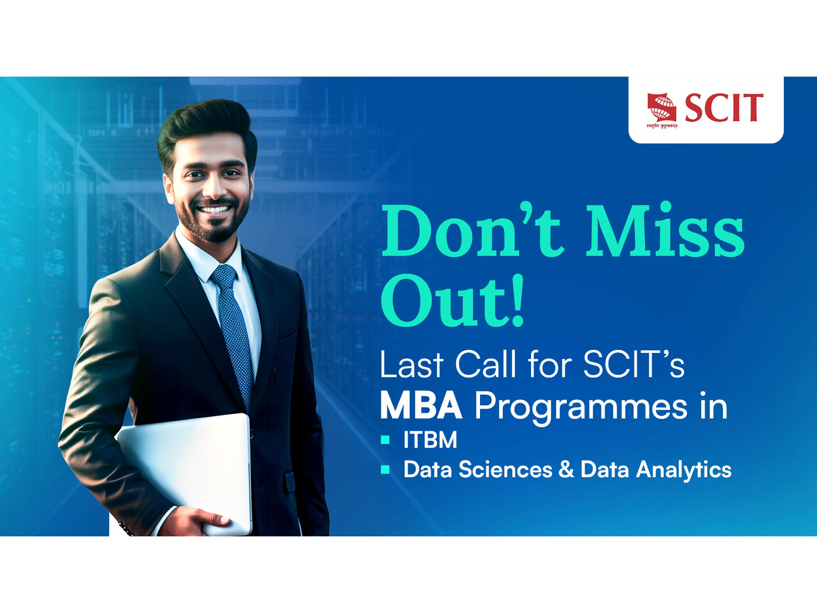 Final Opportunity to Apply for SCIT’s MBA Programmes in ITBM & Data Sciences
