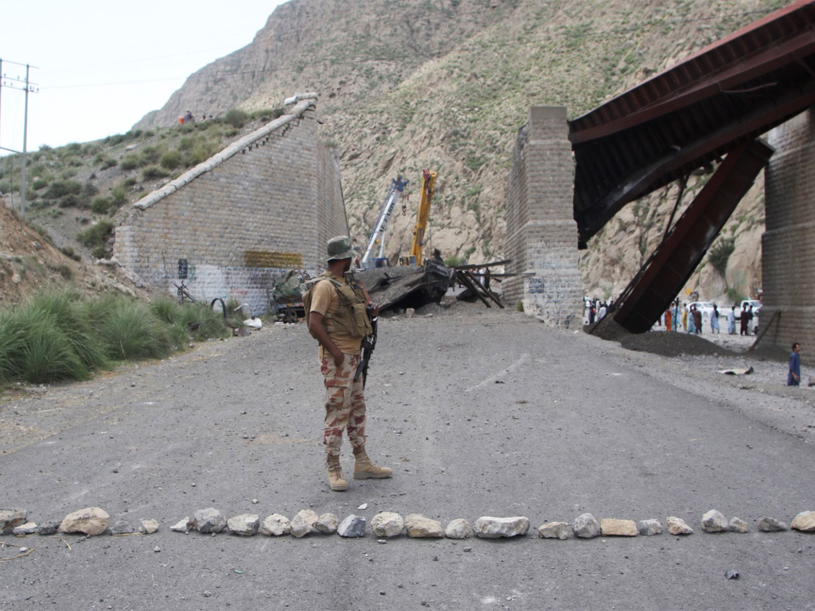 A paramilitary soldier stands on a road, as restoration works go on (Representative File Photo/ Reuters) A paramilitary soldier stands on a road, as restoration works go on (Representative File Photo/ Reuters)